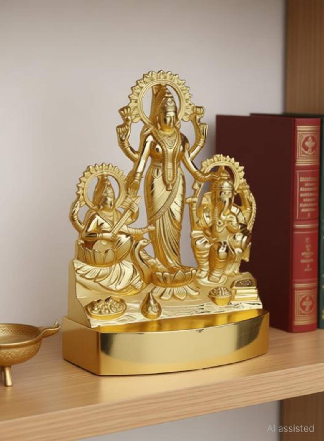 HARIDWARR Laxmi Ganesha Saraswati Decorative Showpiece - 11 cm