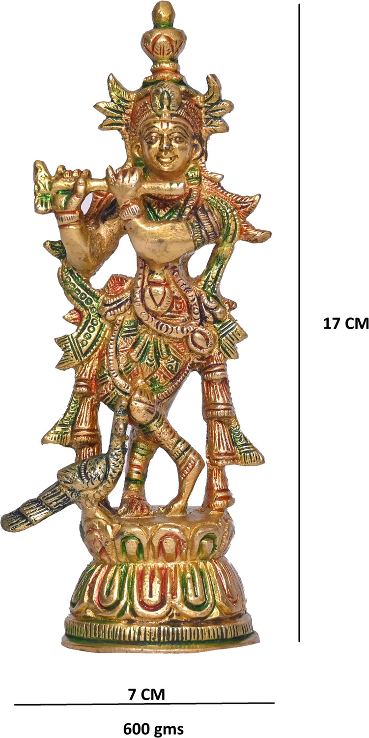 Image of Craftcart Krishna Multicolor 17 CM Decorative Showpiece - 17 cm