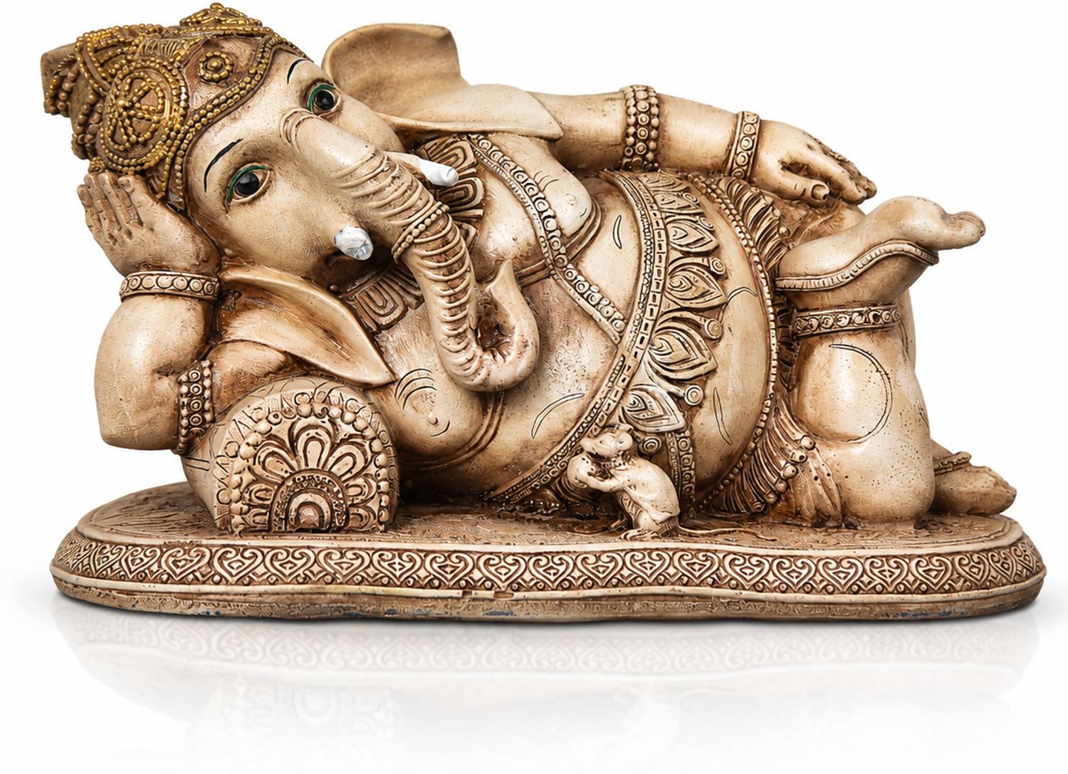 DIYAAN ENT Ganesh Ji Idol for Home Temple, Ganpati Murti for Office Desk, Vastu & Gift, Decorative Showpiece  -  10 cm