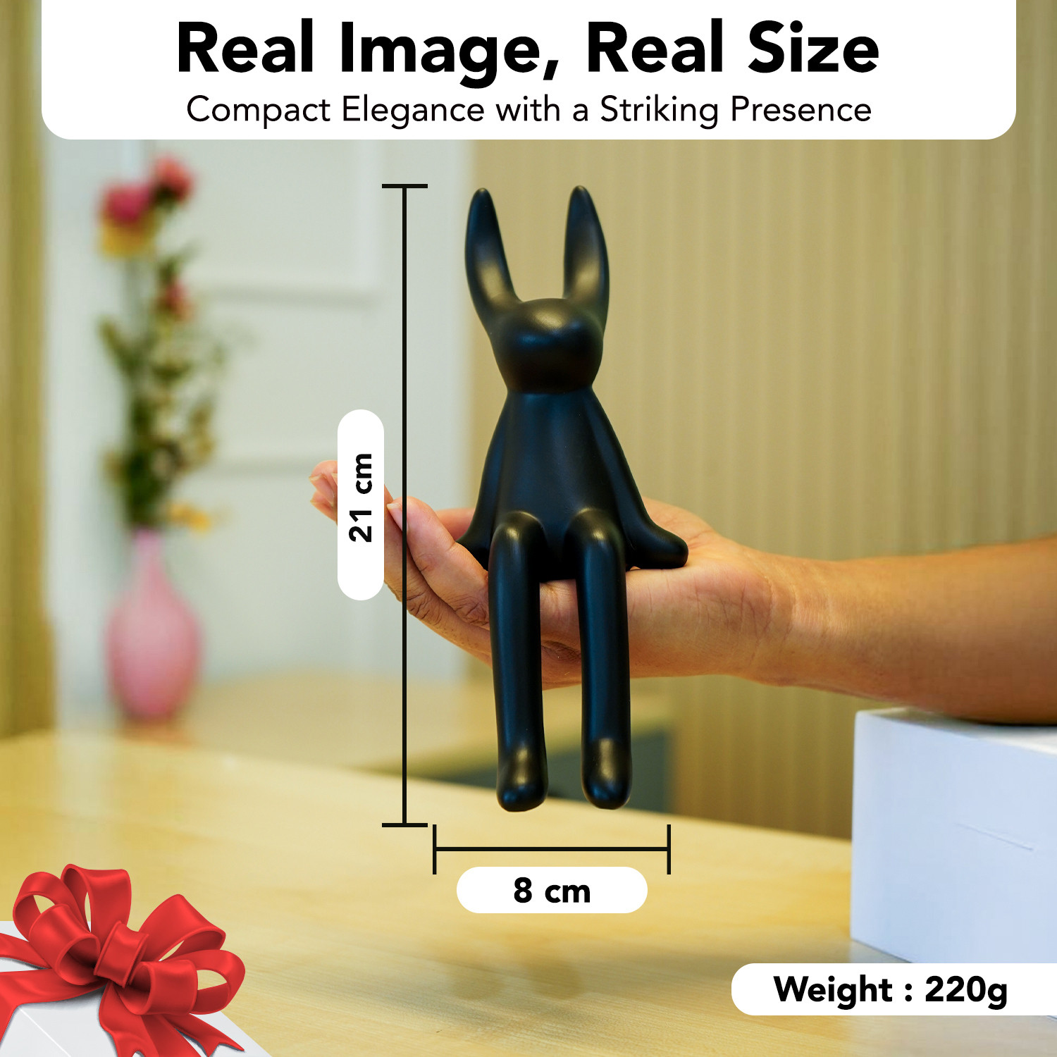 Image of Ekhasa Rabbit Show Pieces for Home Decor Living Room Garden Decorative Items | Decorative Showpiece - 21 cm