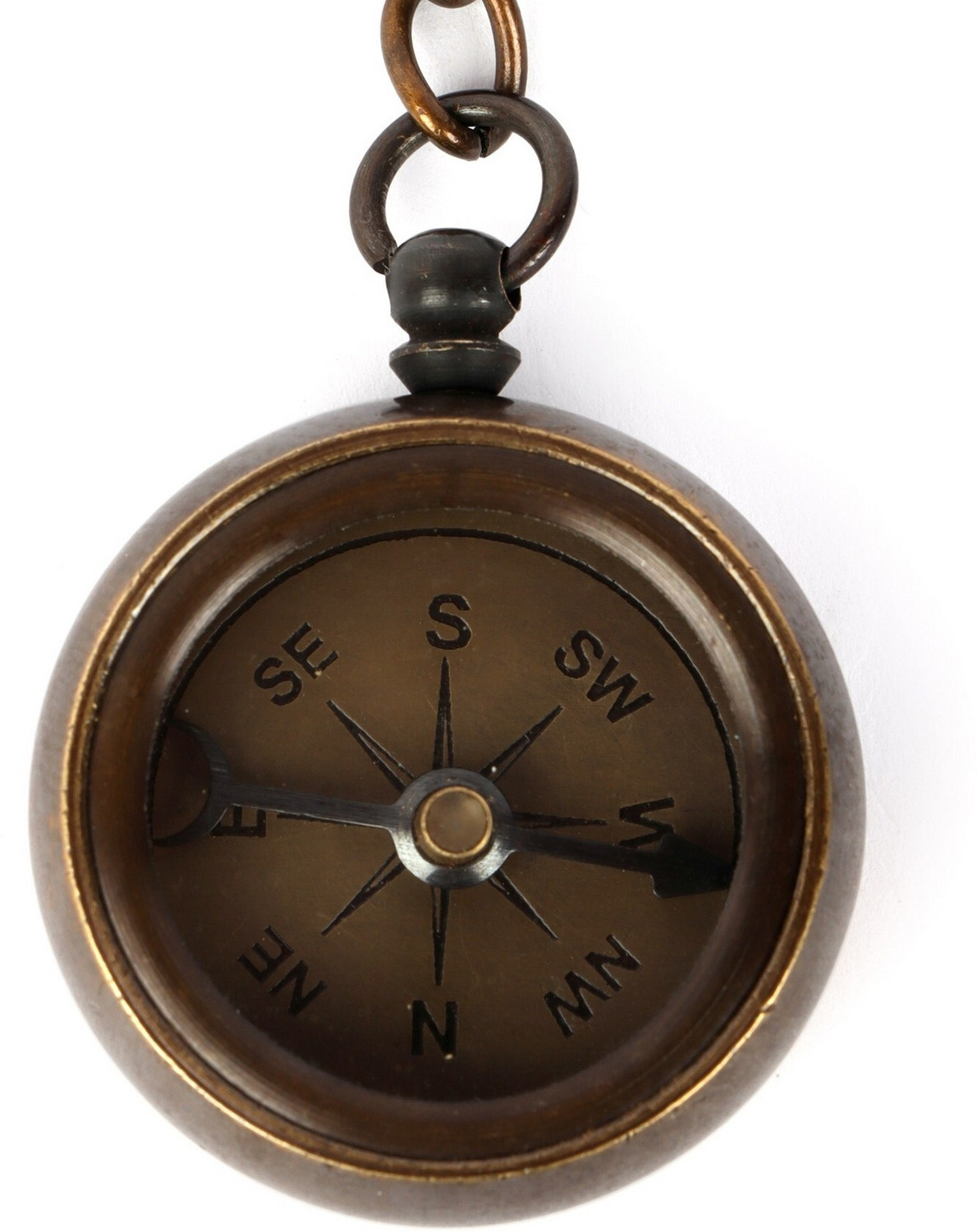 Image of HOUSE OF COMMON Antique Ross London Compass Key Chain Showpiece Decorative Showpiece - 1.2 cm