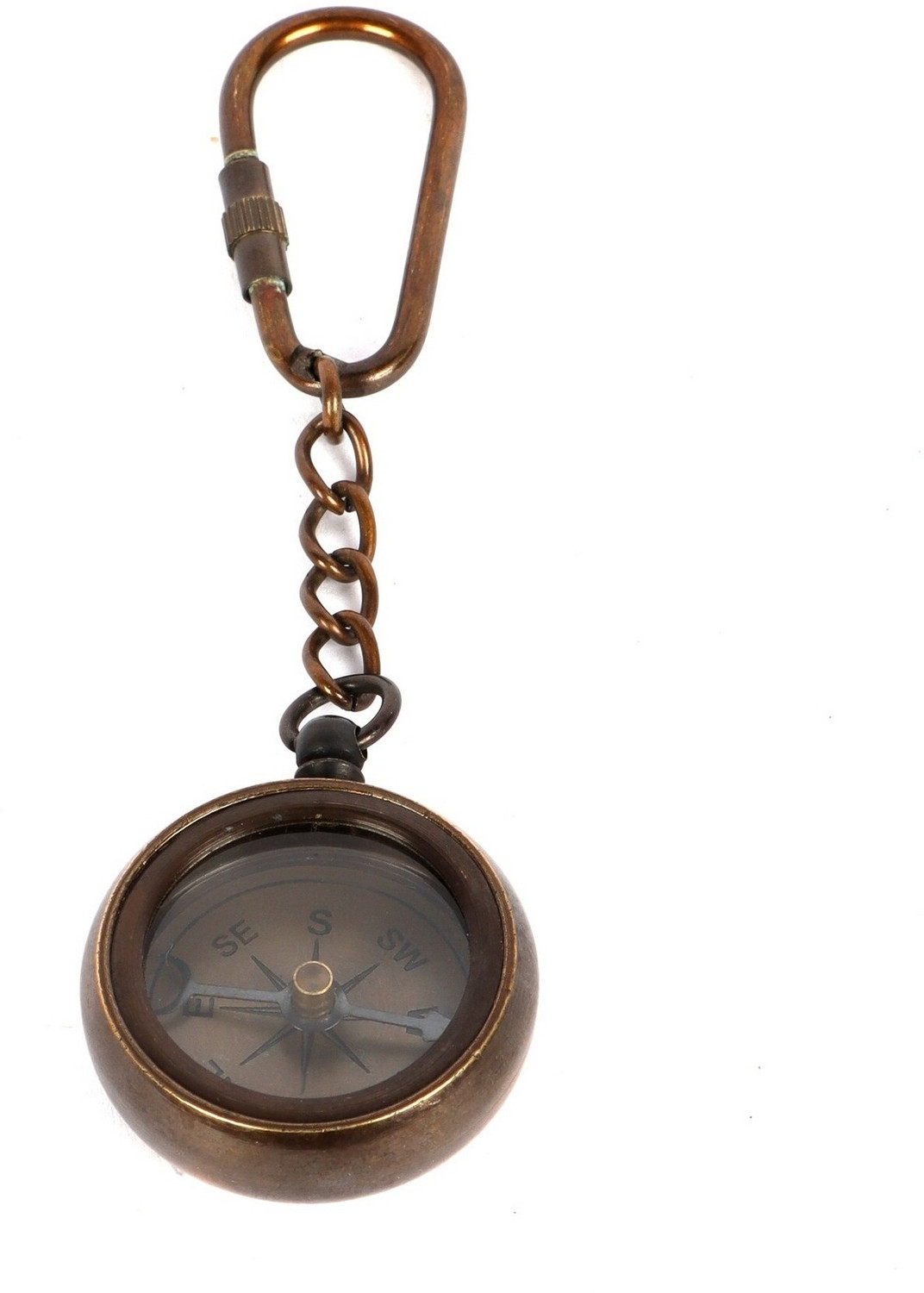 Image of HOUSE OF COMMON Antique Ross London Compass Key Chain Showpiece Decorative Showpiece - 1.2 cm