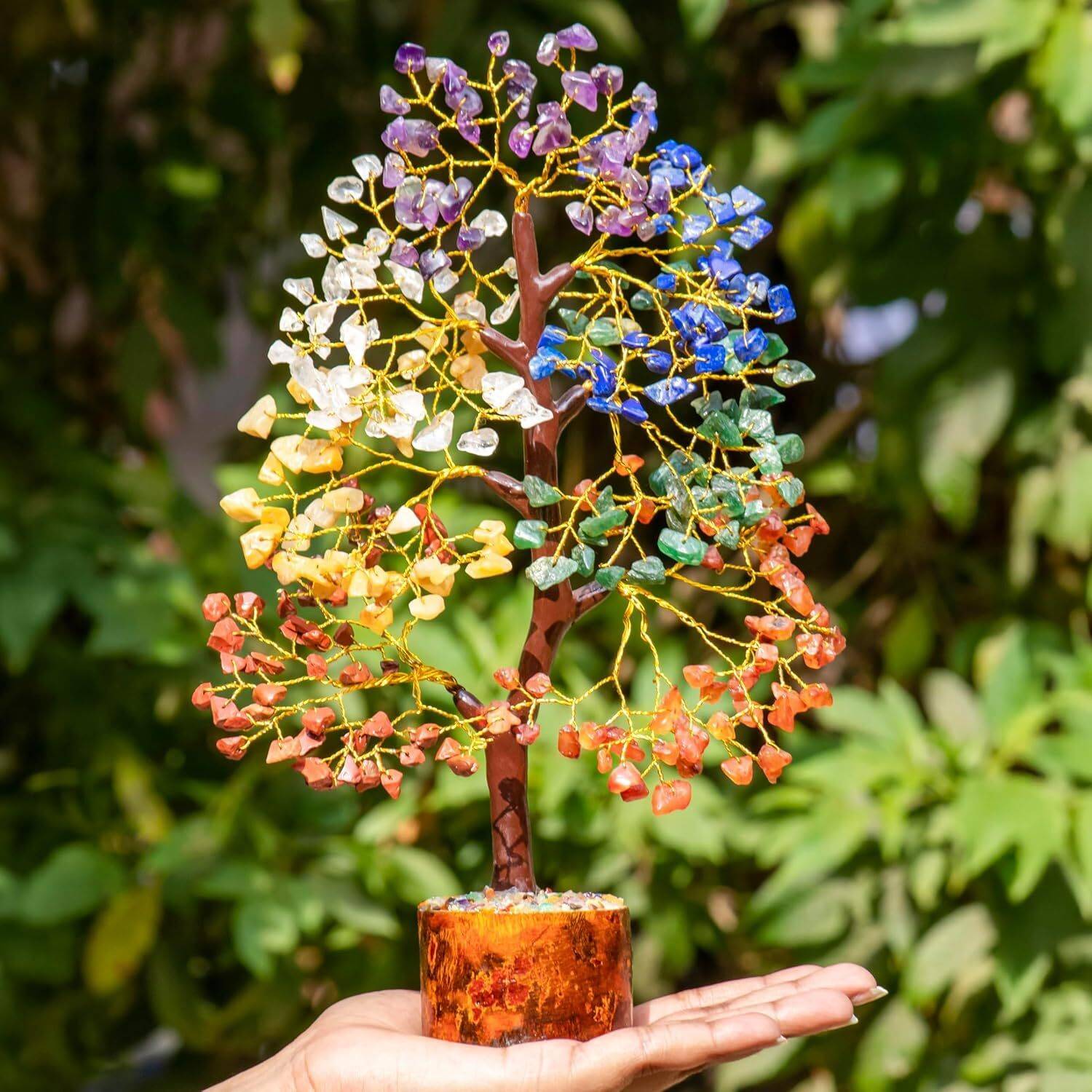 BlizzCart Seven Chakra Tree Decorative Showpiece - 17 cm
