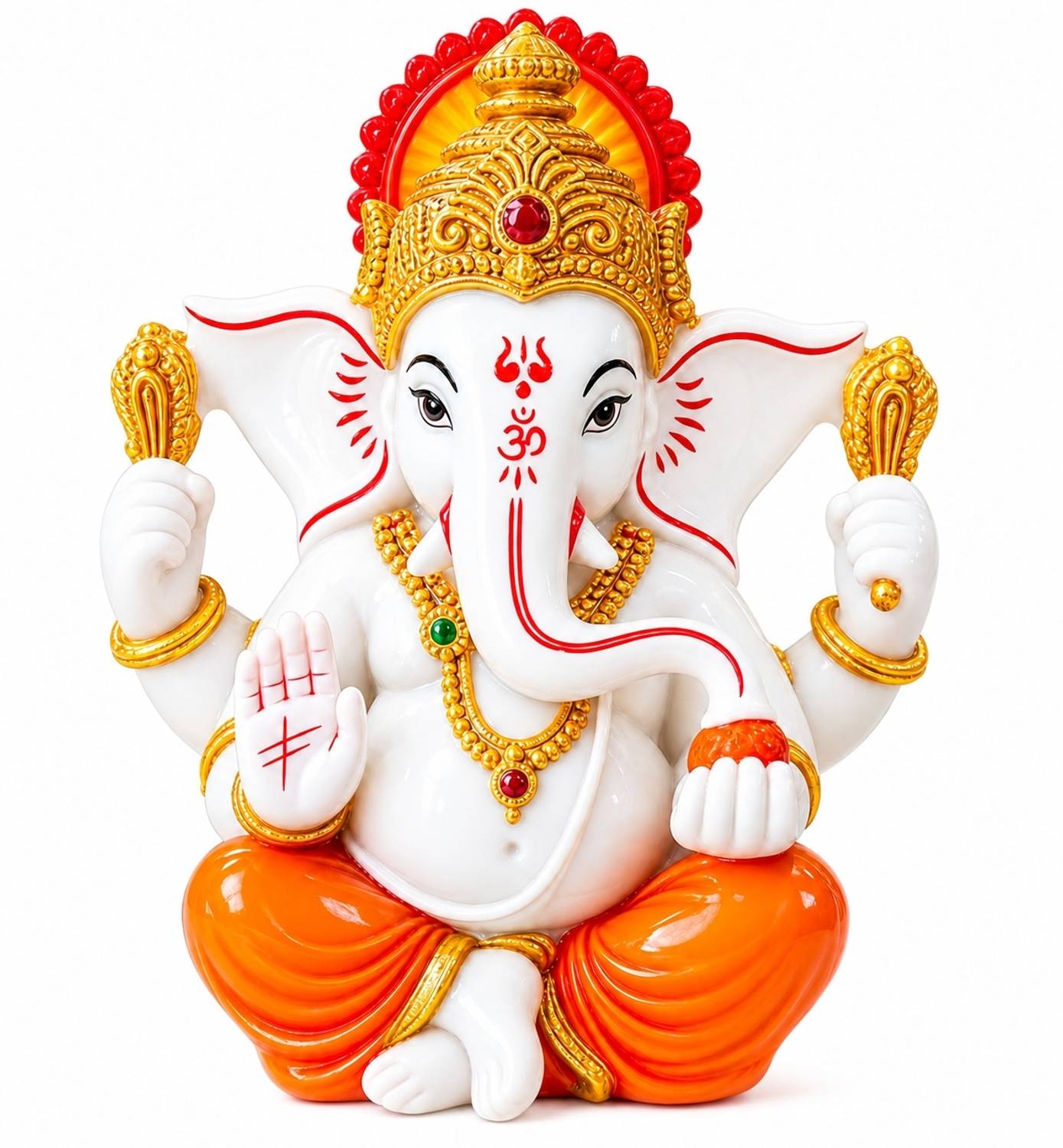 Bhakti Premi Lord Ganesha Idol – A Divine Symbol of Wisdom, Prosperity & New Beginnings Decorative Showpiece - 12 cm