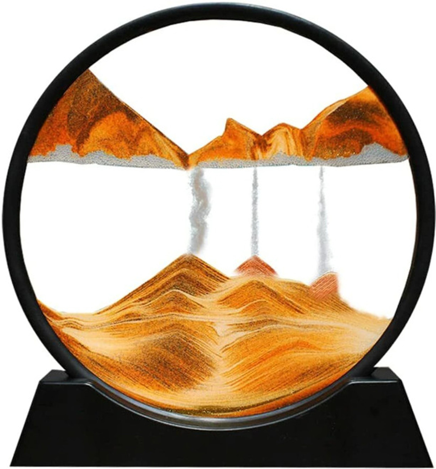 Image of Buganda 360 Rotating Moving Sand Art Glass Frame for Home & Office Table Decor Showpiece Decorative Showpiece - 5 cm