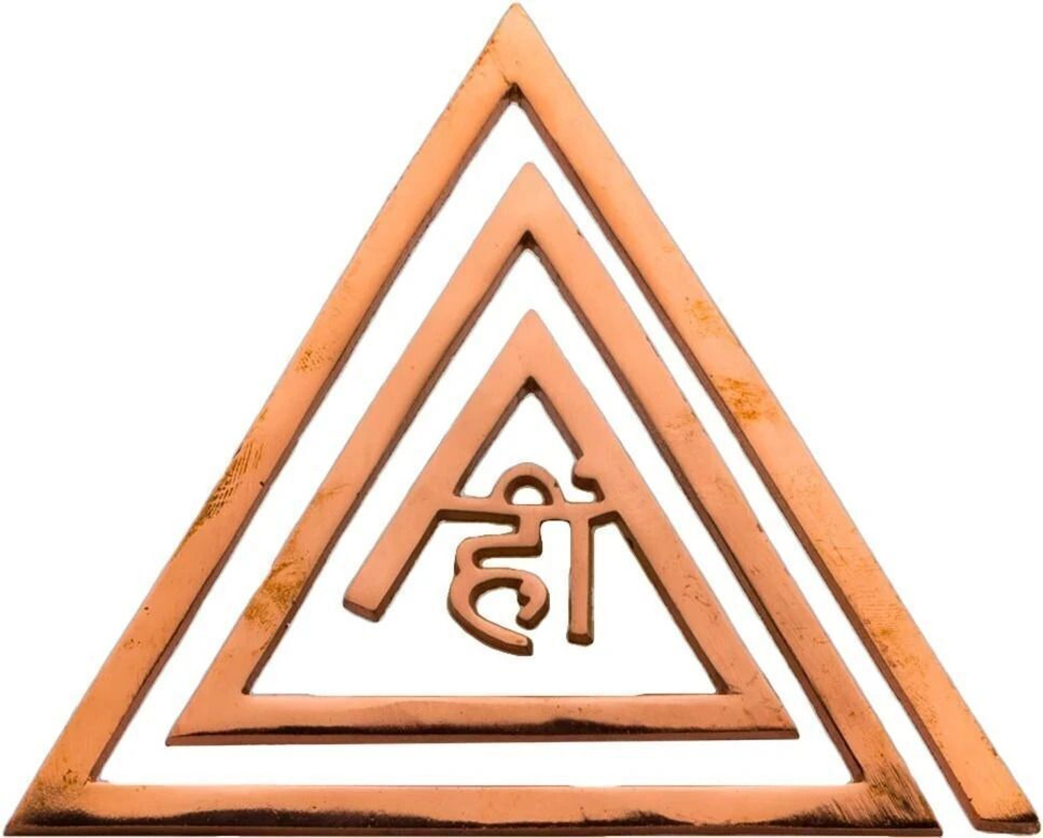 Image of TREEMAISON Vastu Copper (Hii) Helix for Vastu Dosh (Zonal Placement - SE) (4-Inch, Pack-01) Decorative Showpiece - 10 cm