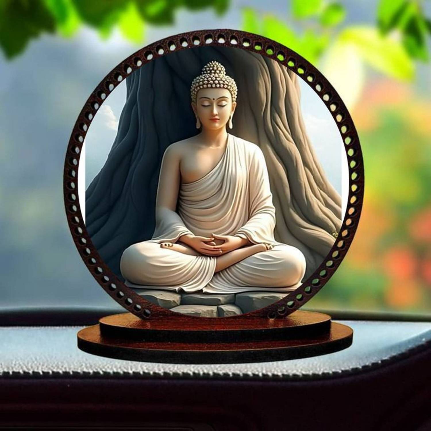Artle Media Lord BUDDHA ji Idol for car Dashboard & Home Decorative Showpiece  -  7.62 cm
