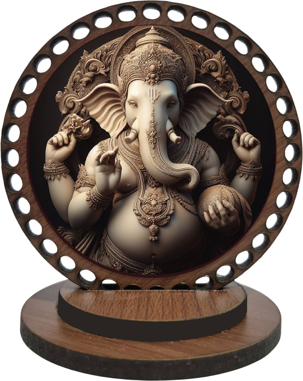 ar creative Ganpati Ji Car Dashboard Idol, God Statue For Car, Home, Office Decorative Showpiece - 7.62 cm