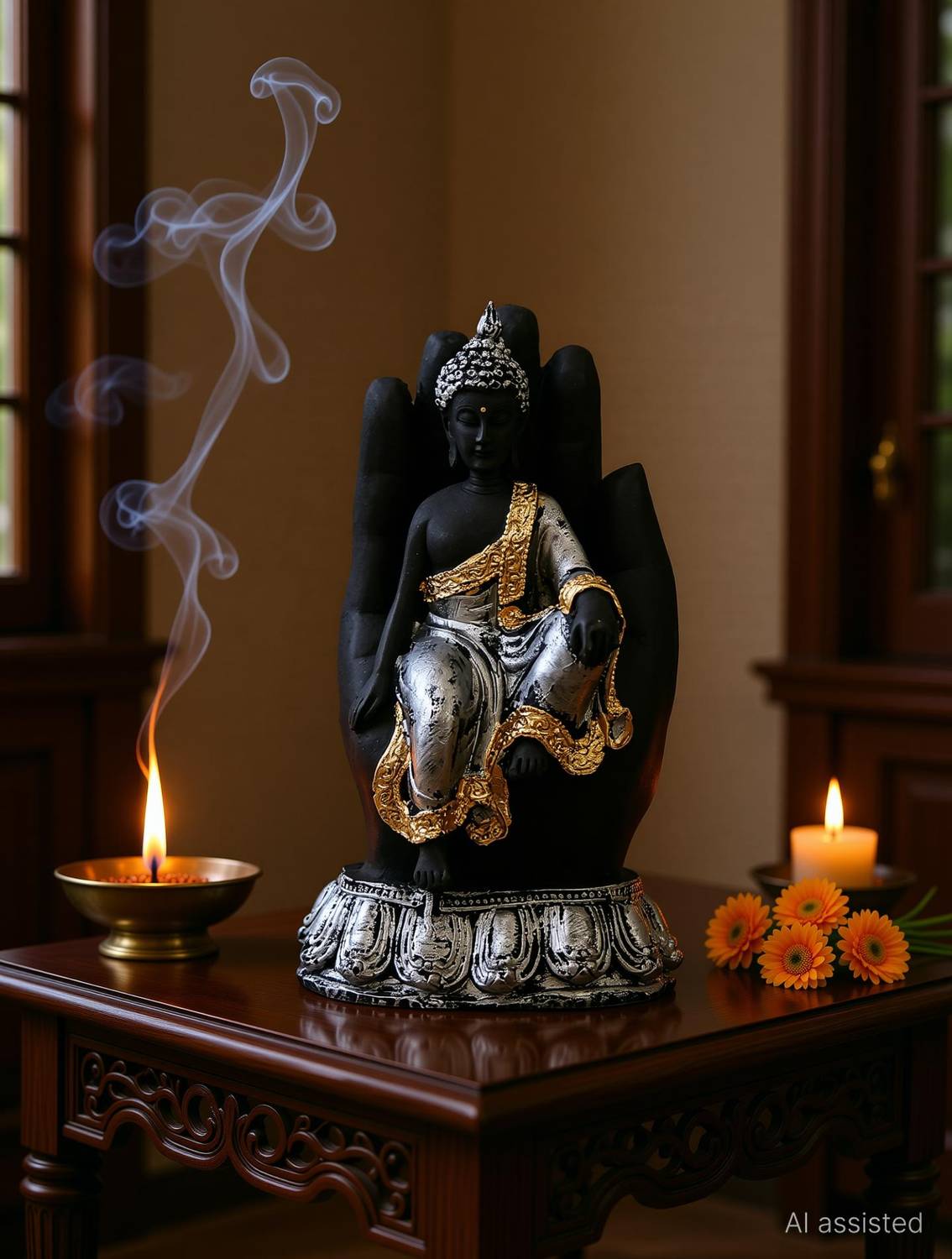 ArtofDot Home Decor Showpieces Buddha statue for home decor Decorative Showpiece  -  18 cm
