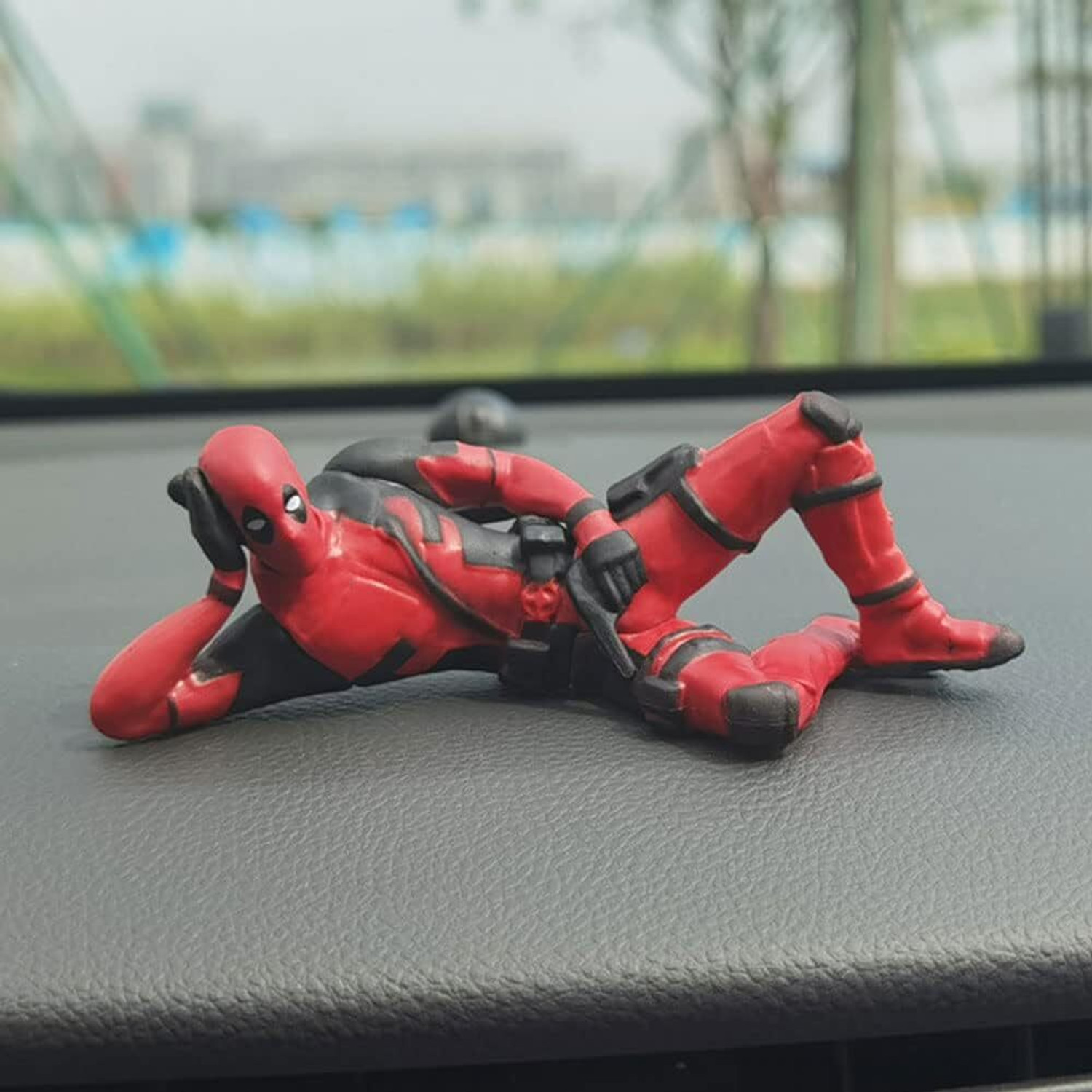 Image of LAVITRA Car Dashboard Deadpool Anime Figure Model for Car, Home, Desk & Computer Decor Decorative Showpiece - 3 cm