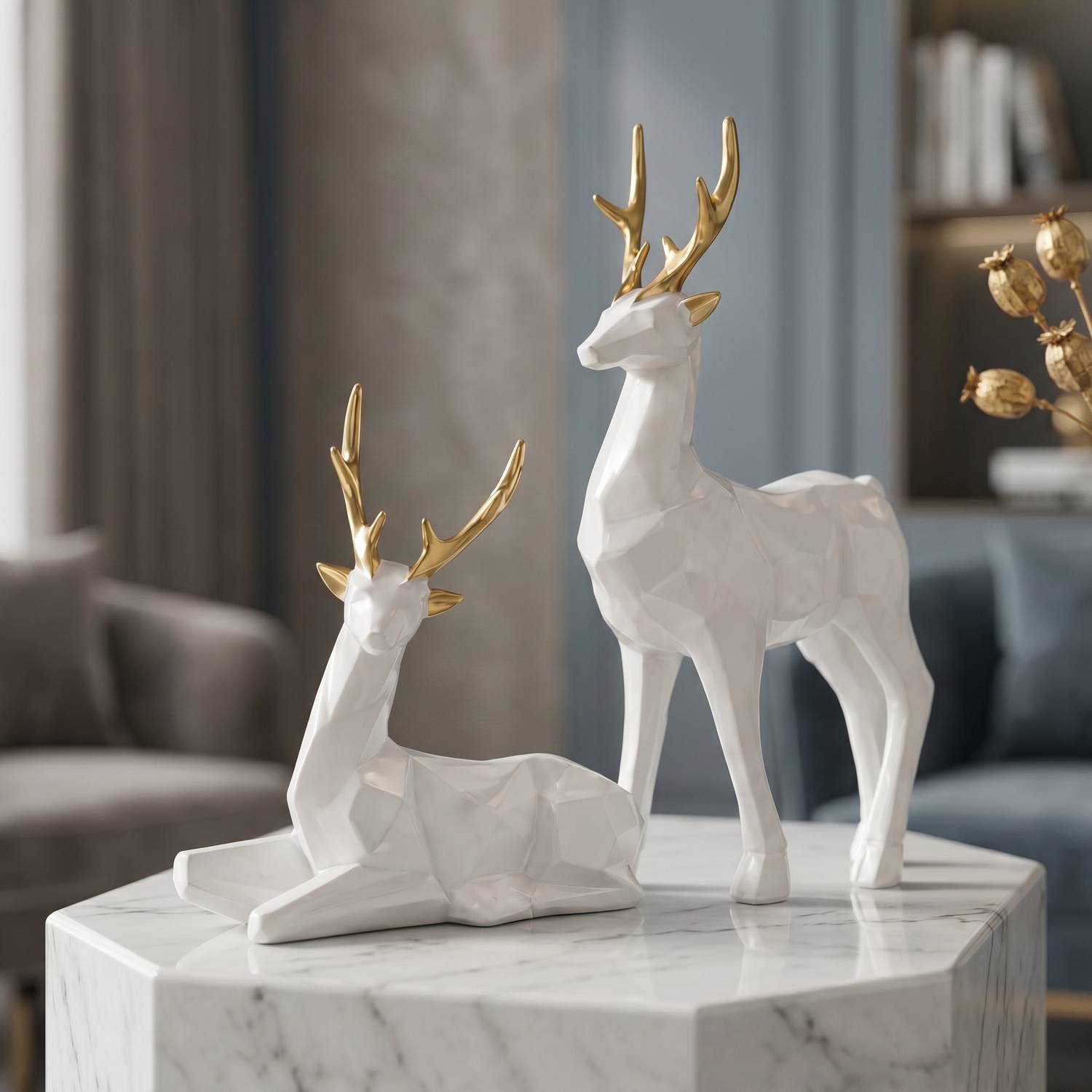 Flipkart Luxury Reindeer Deer Showpiece Set of 2 Pack of 2 - Image 5