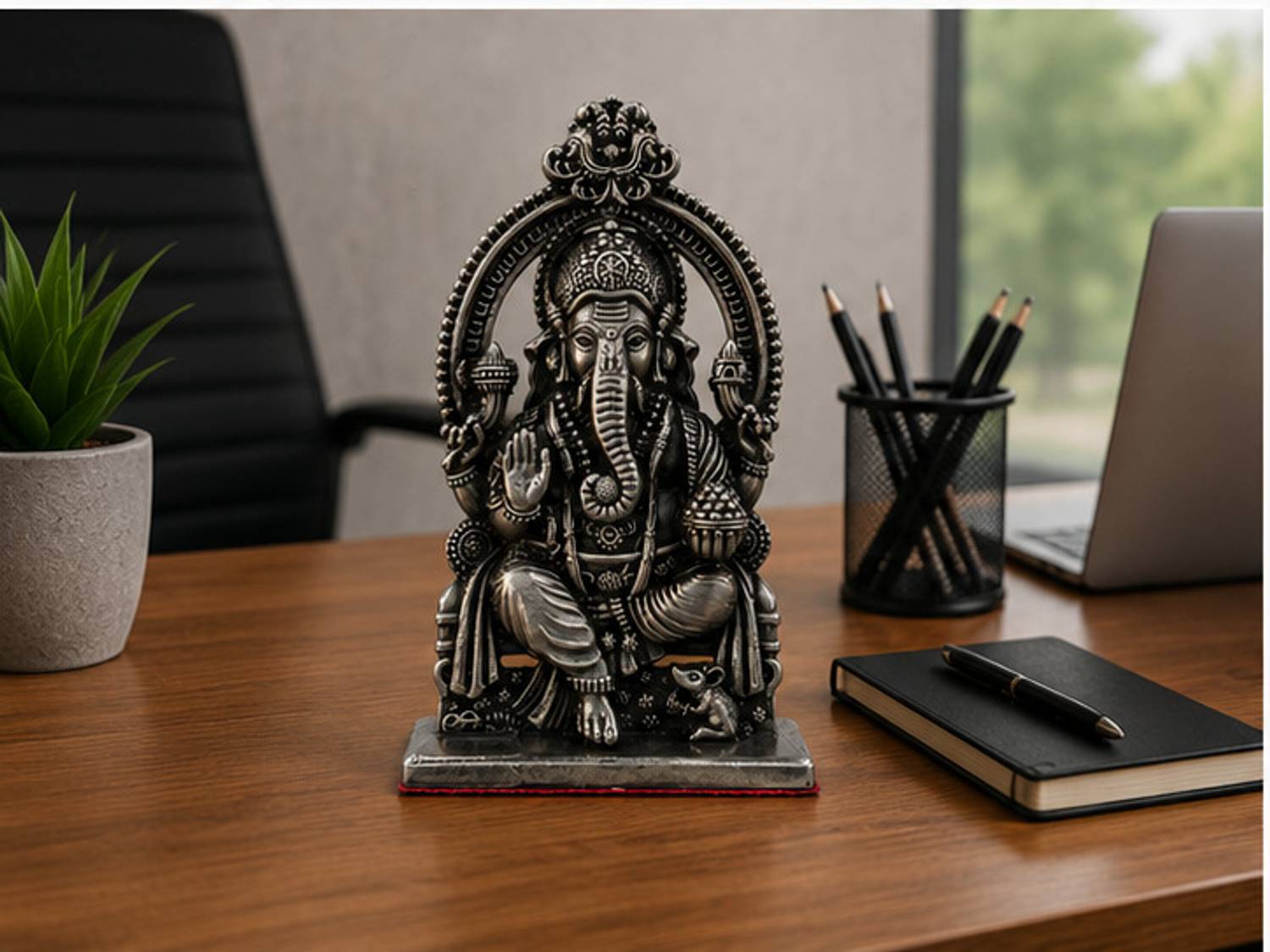 ruby collection Lord Ganesha Car Dashboard Idol | Ganpati Bappa Decorative Showpiece Decorative Showpiece - 10 cm