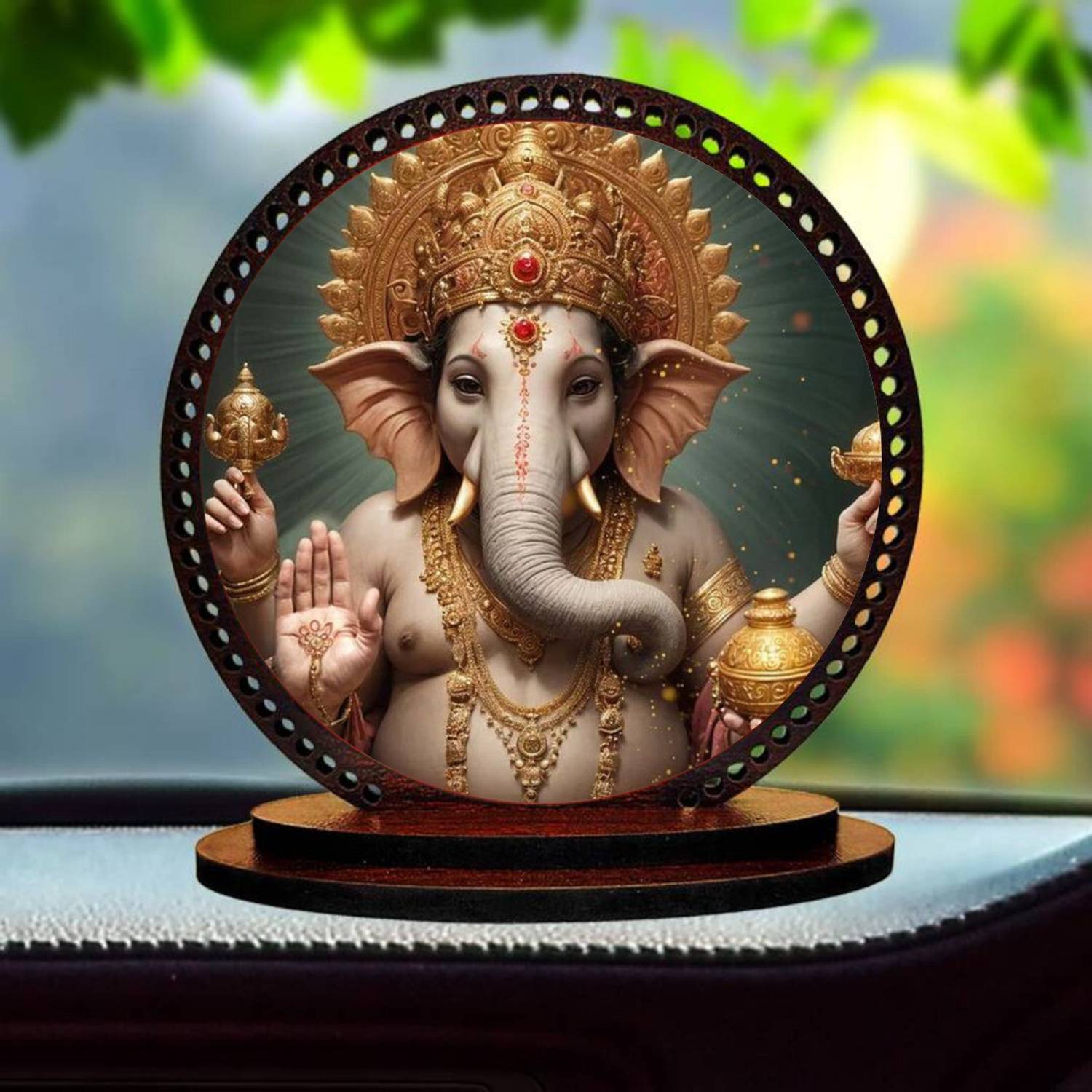 Color Splash Lord Ganesha / vinayaka ji Idol for car Dashboard & Home Decorative Showpiece - 7.62 cm