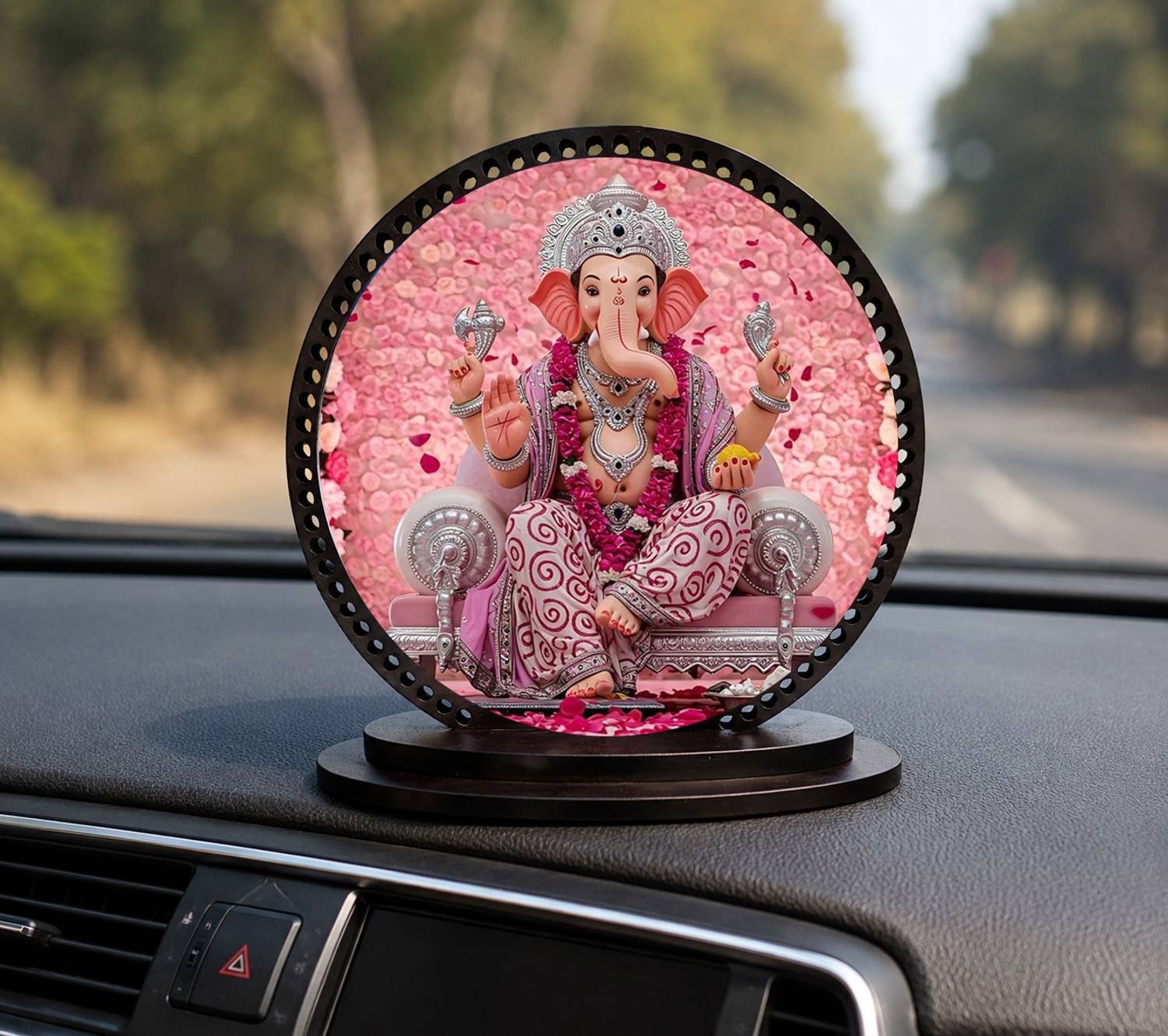 Flyvill Shree ganpati car dashboard Decorative Showpiece - 10 cm