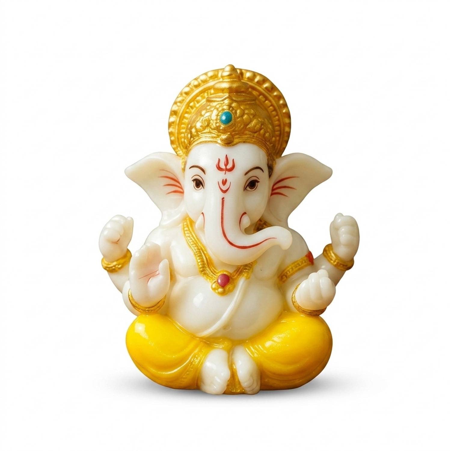 Murtiva decor Ganesh Ji Idol for Car Dashboard, Home Decor Murti Showpiece Statue Decorative Showpiece - 7.5 cm