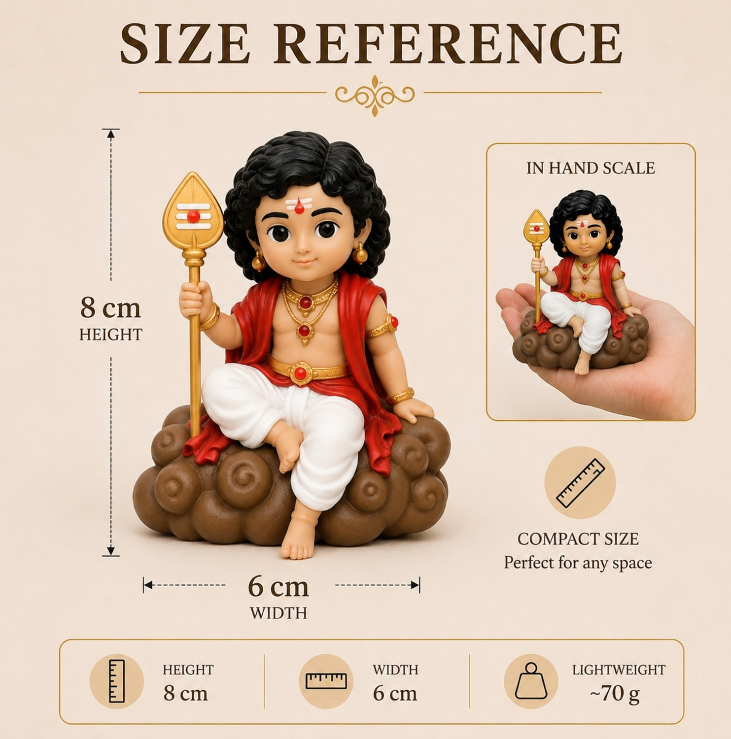 Image of vaspar Murugan -01 Decorative Showpiece - 8 cm