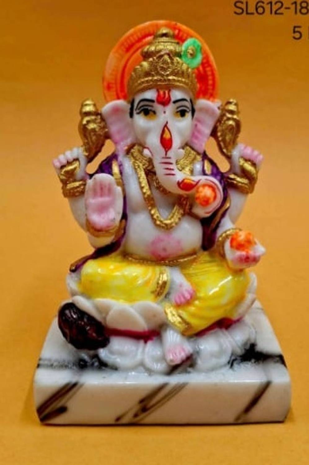 Love Kart Ganesha Reading Book Idol For For Home Decor Office Desk Temple & Gift Decorative Showpiece - 12 cm