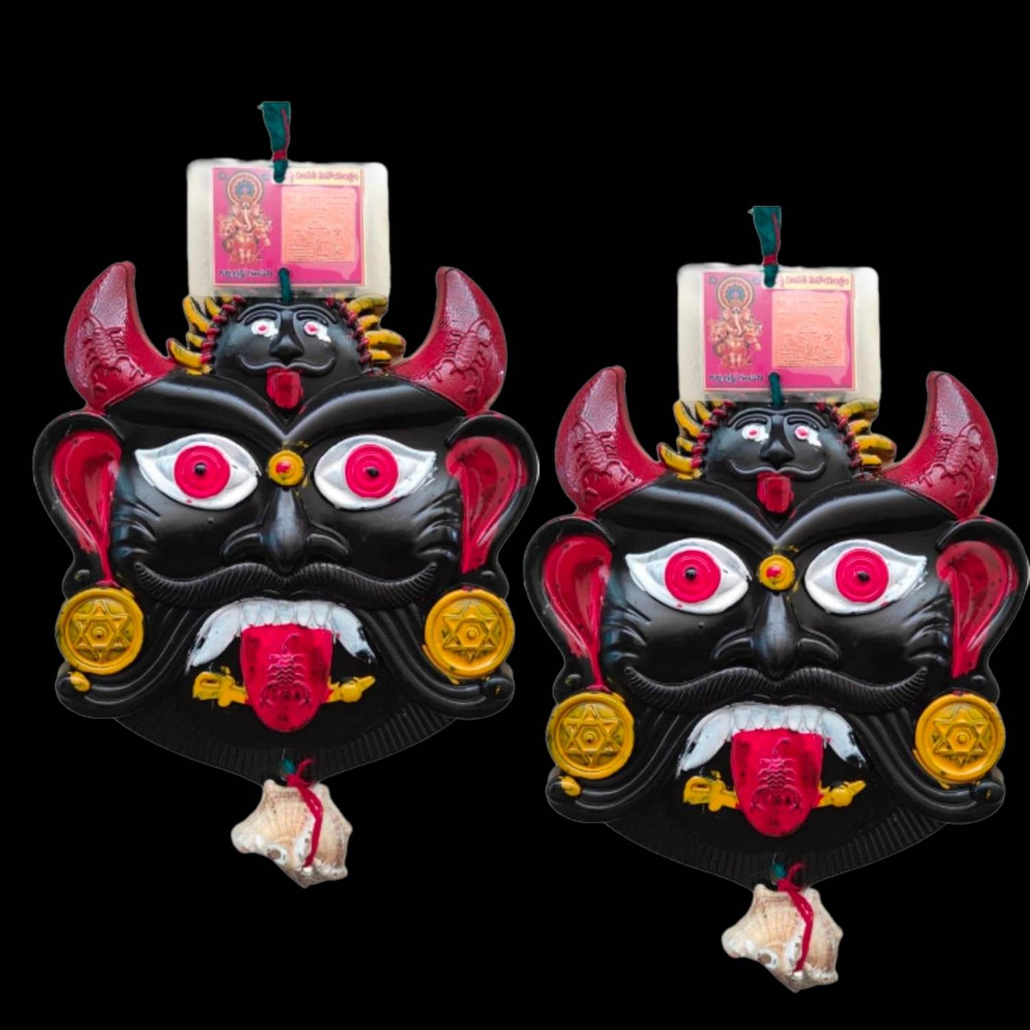 AirSoft Kirtimukha Decorative Plastic Statue Spiritual Protection Stylish Wall Decor Decorative Showpiece  -  31 cm