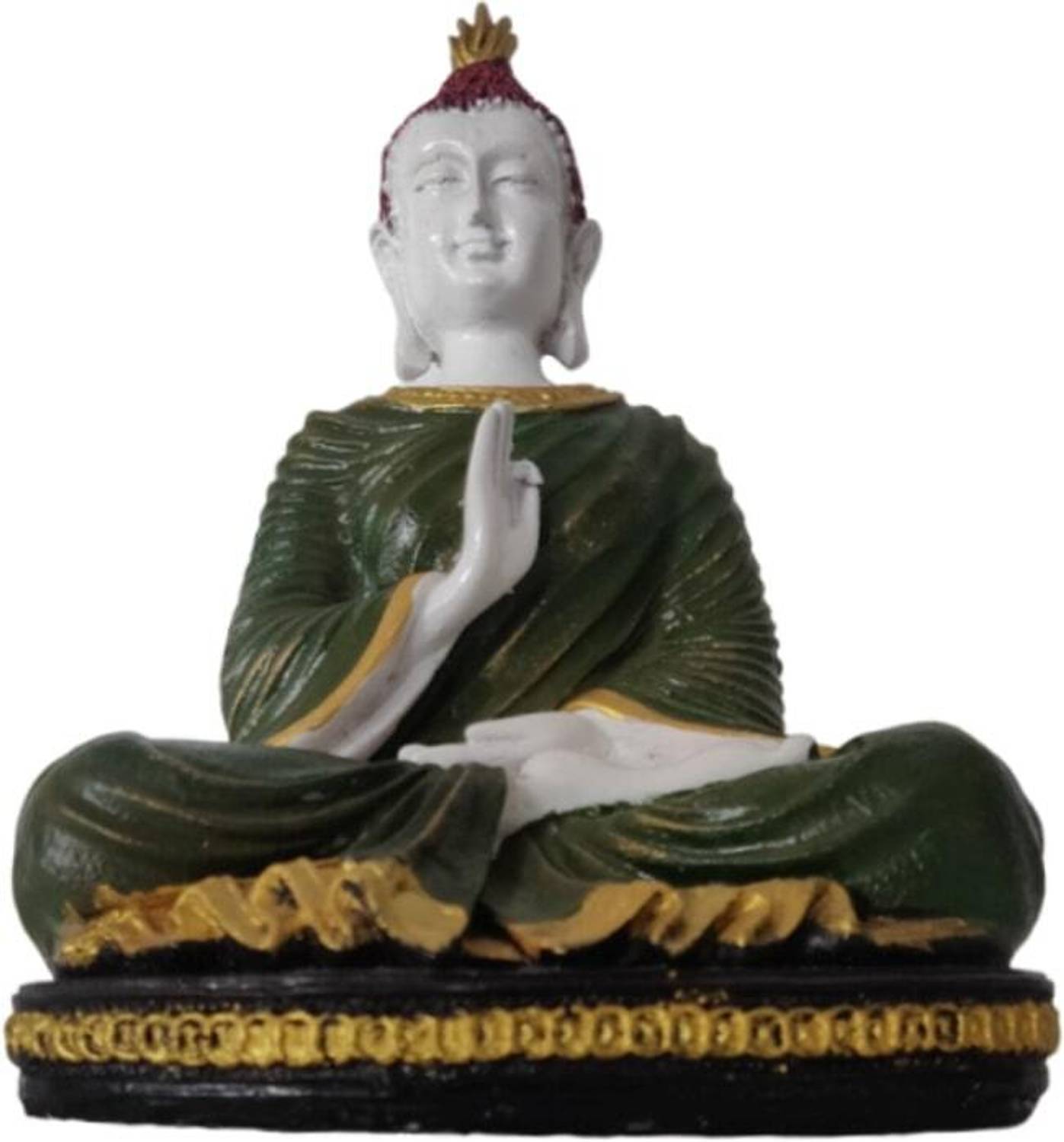 Vandana Collection Sitting Buddha Figurine Polyresin Decorative Showpiece - 26 cm