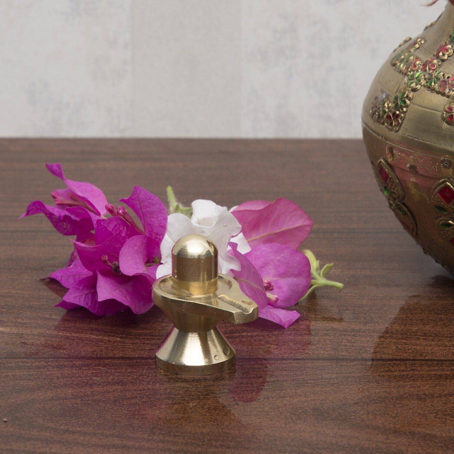 Aakrati Small Shivling |Brass for Home Temple & Office | Shiv Ling for gift & décor Decorative Showpiece - 4 cm