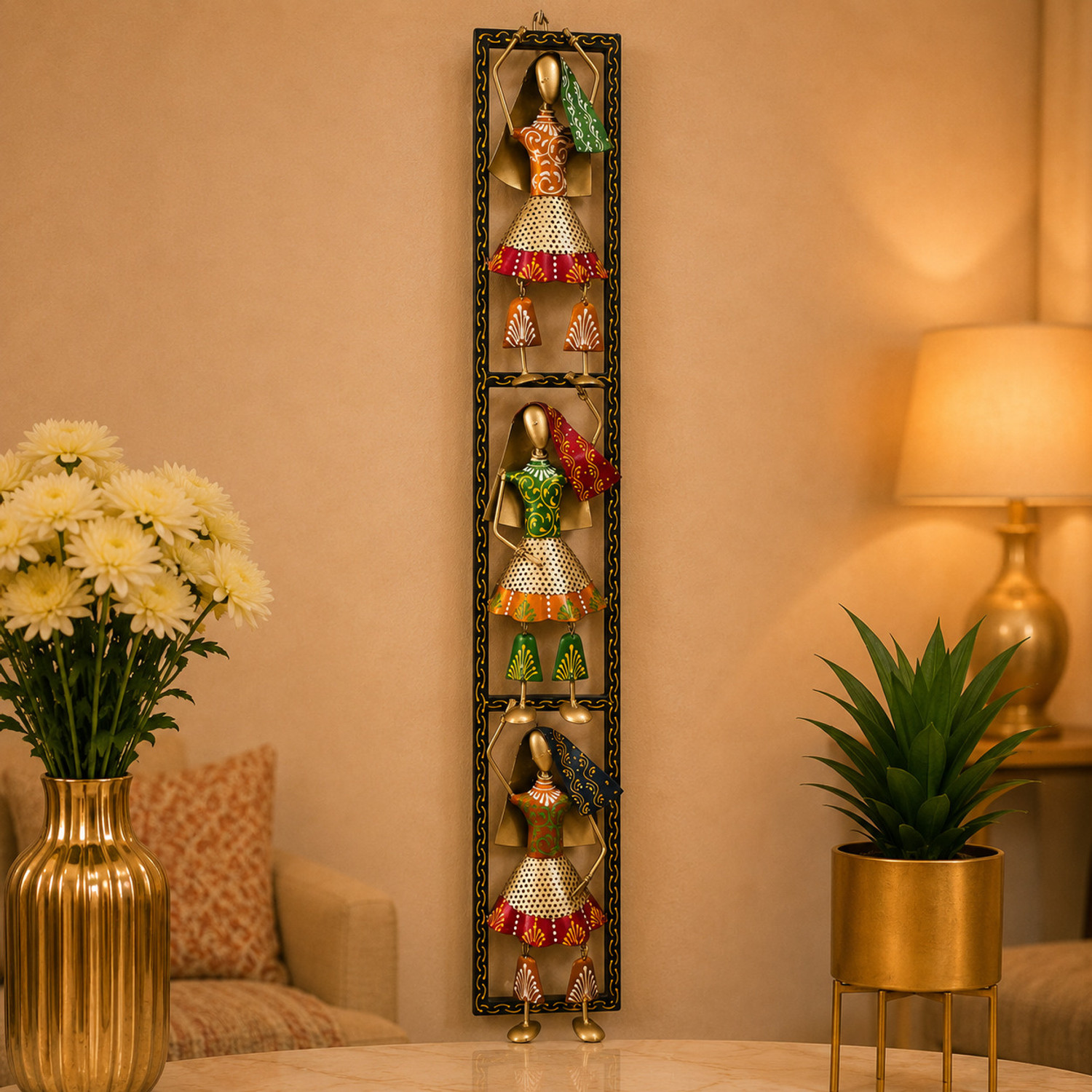 Image of MAA BHAWANI HANDICRAFTS Handcrafted Metal Wall Decor Decorative Showpiece - 33 cm
