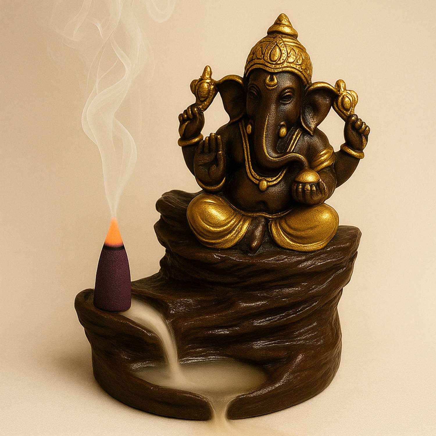 CORAL INDIA GANPATI JI-C-(PACK1) Decorative Showpiece - 12 cm