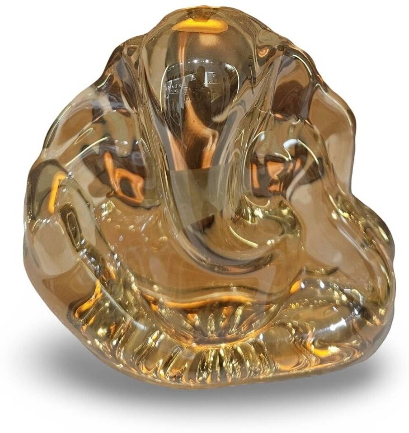 HOMESTA Divine Ganesha Glass Showpiece | Ganesha Murti Ganpati Idol for Home Dcor Statue Decorative Showpiece - 8.89 cm