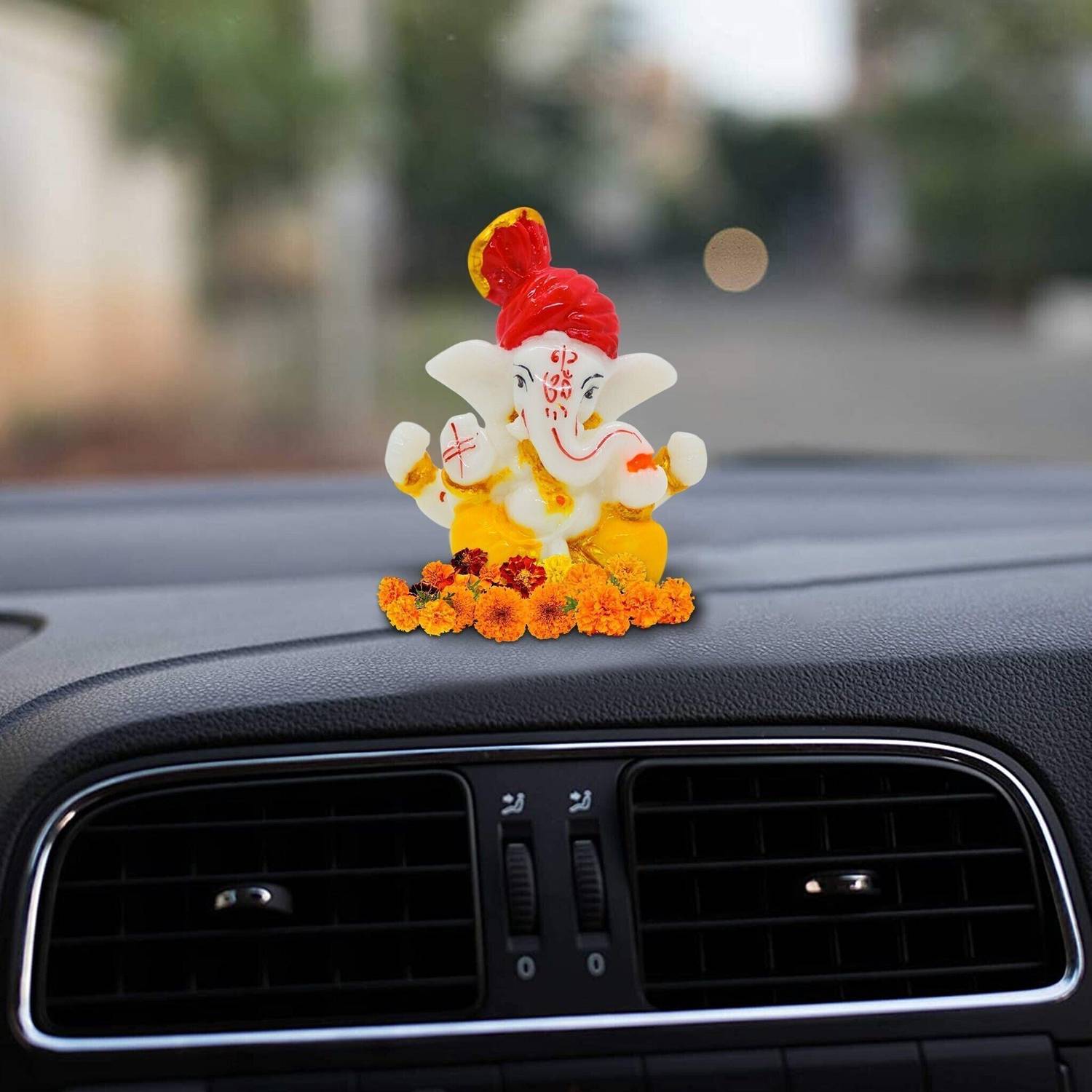 Rare Planet Car Dashboard Ganesha Decorative Showpiece - 6.2 cm