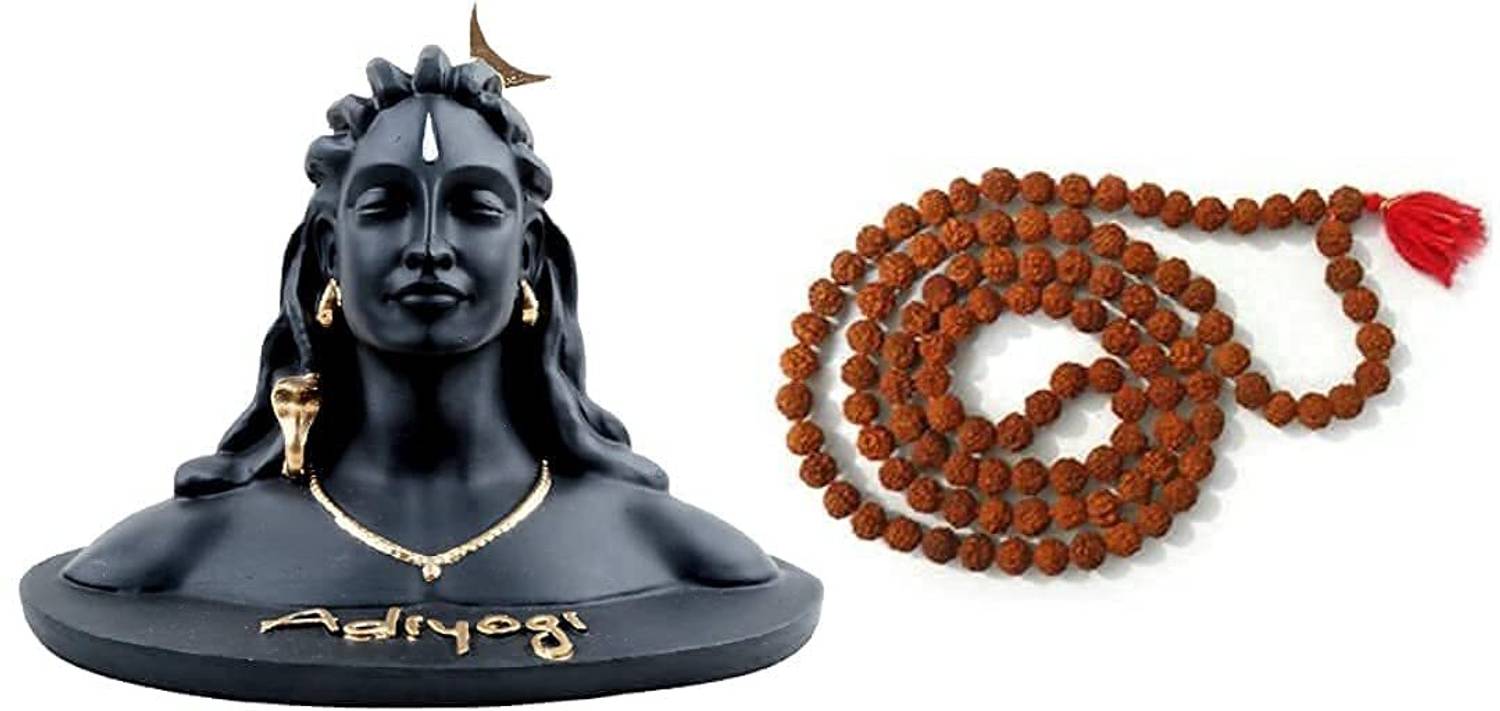 AADHAN TRADERS Adiyogi 3D Shiva God Idols Statue for car dashboard Decorative Showpieces Decorative Showpiece - 7.5 cm