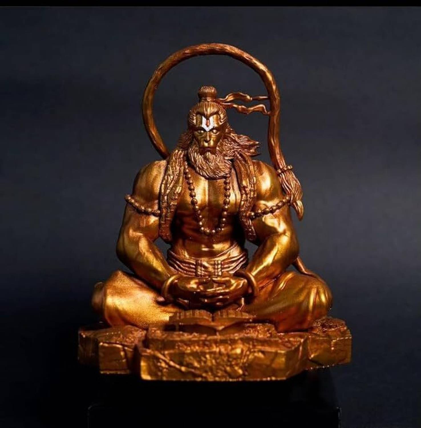 AAPKADECOR Hanuman Pawan Sut Hanuman Ji Murti with stand for Car Dashboard Decorative Showpiece  -  7.62 cm