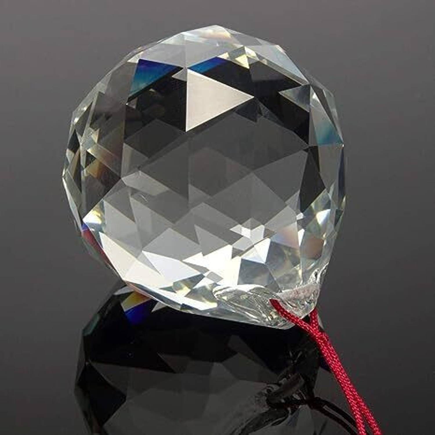 ASTROTALKS Feng Shui Vastu Crystal Ball for Energy, Window Hanging, Suncatcher - 30 mm Decorative Showpiece - 5 cm