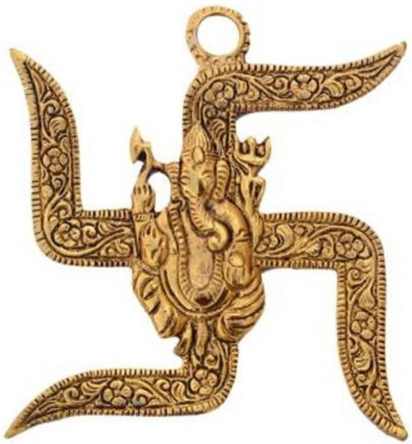 AgTrendz Ganesh Swastik For Wall Hanging Ganpati Ganesha Door Hanging Decorative Decor Decorative Showpiece - 10 cm