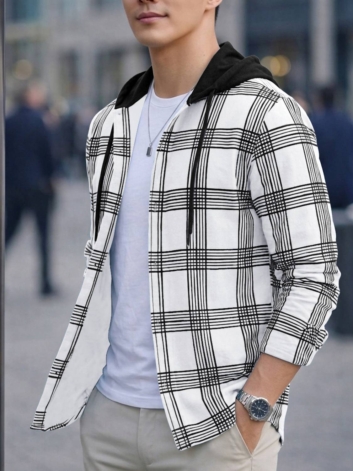 EyeBogler Men Solid Casual White Shirt - Image 3