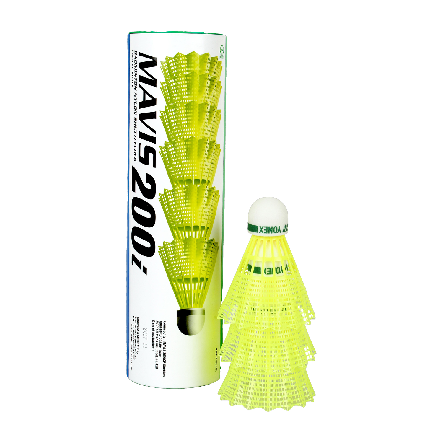 YONEX Mavis 200i Nylon Shuttlecock - Yellow