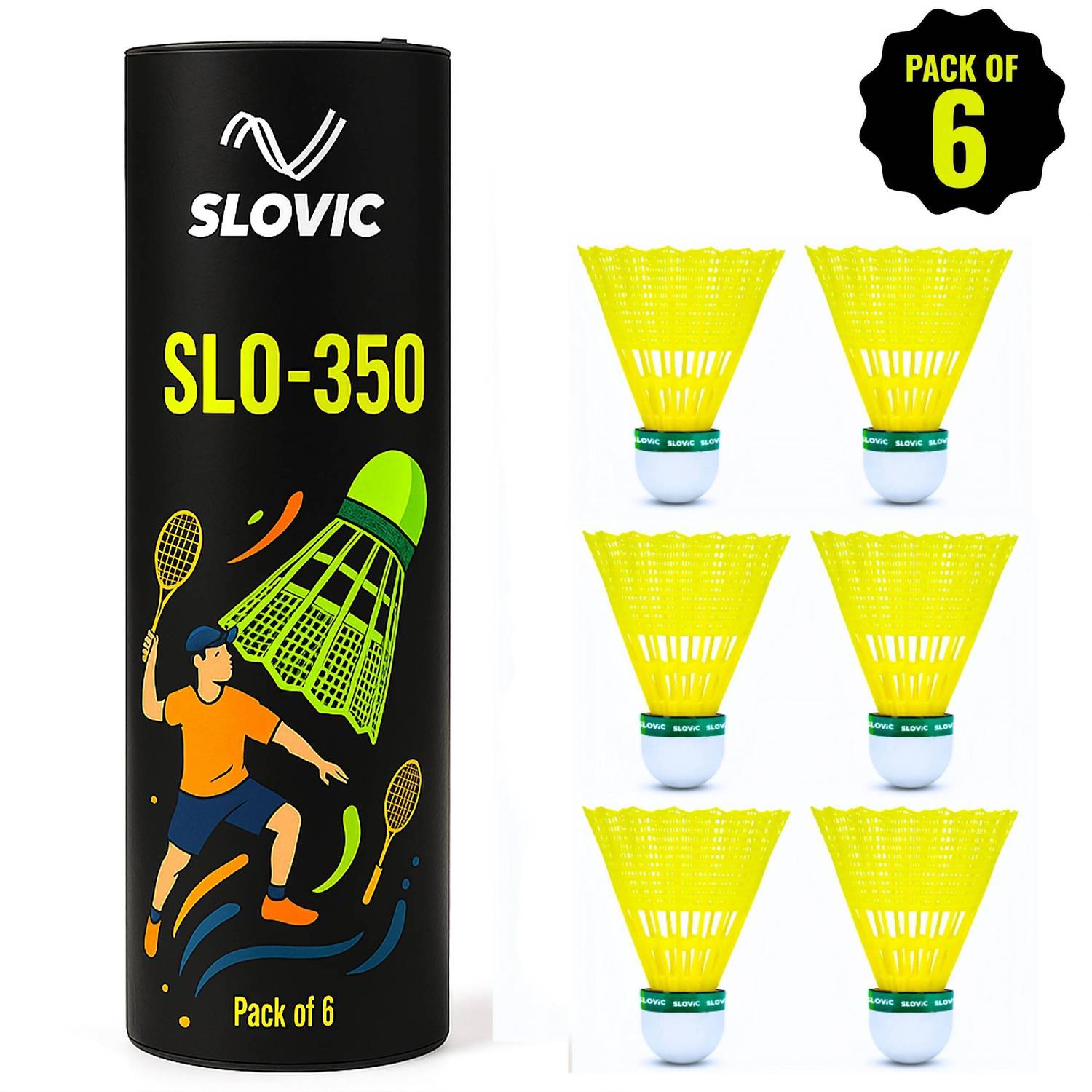 SLOVIC Fast & Accurate Badminton Shuttlecock Ideal for All Cour