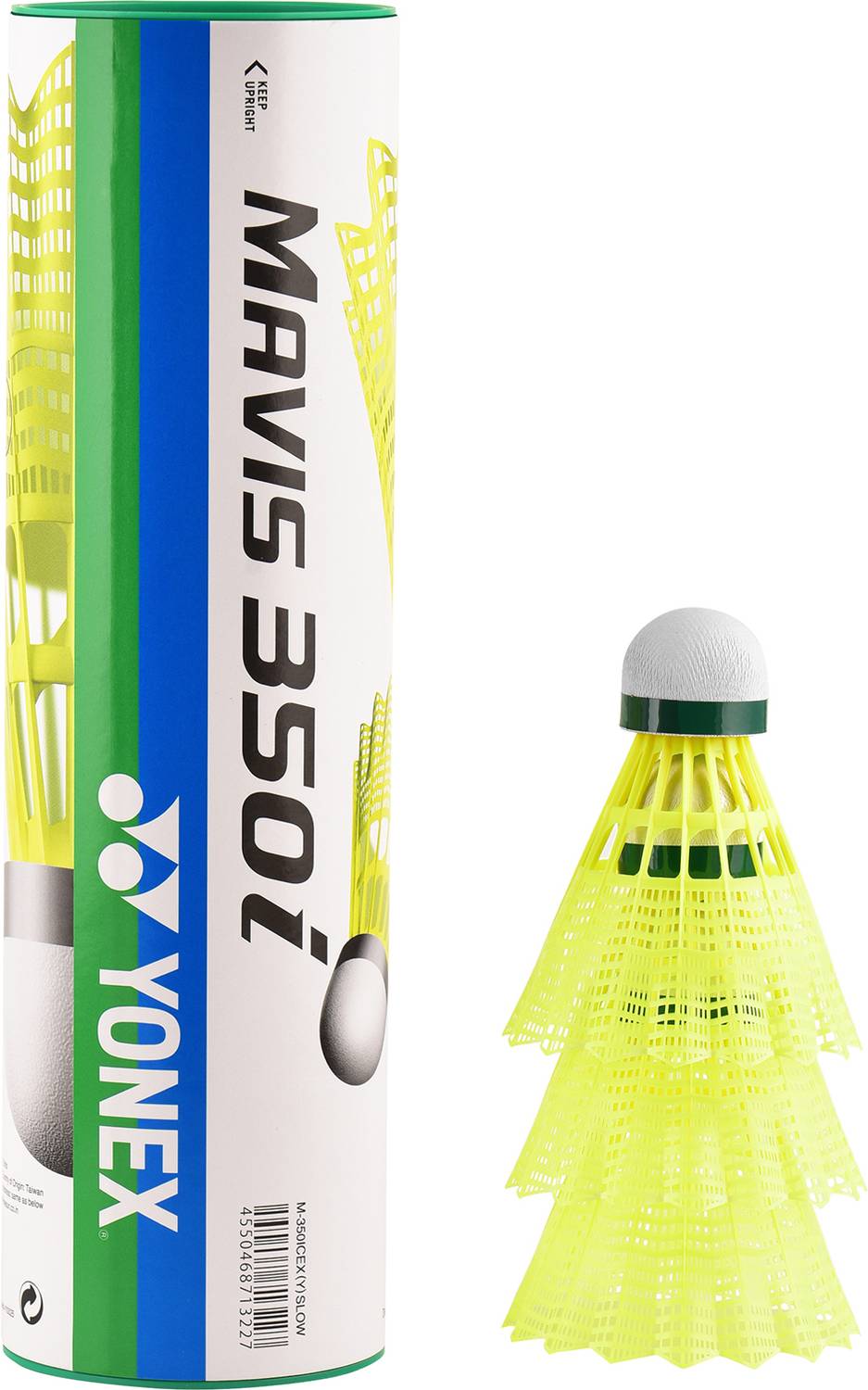 YONEX Mavis 350i Nylon Shuttle - Yellow (Slow, 75, Pack of 6)
