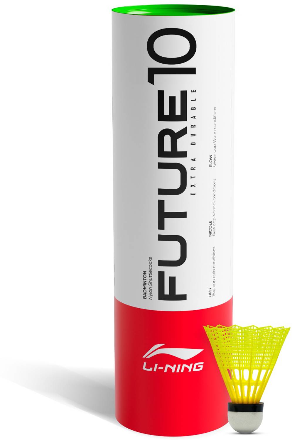 LI-NING Future 10 Nylon Shuttle - Yellow (Slow, 75, Pack of 6)