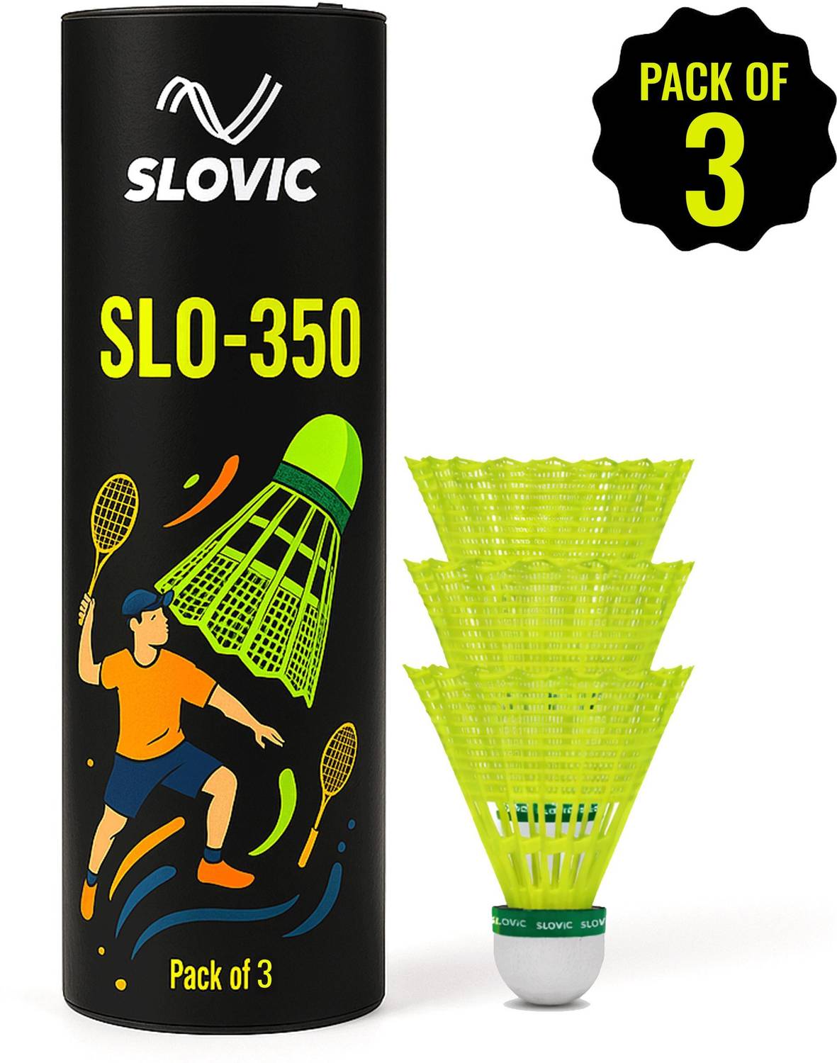 SLOVIC Badminton Shuttlecock Ideal for All Courts Fast & Accur