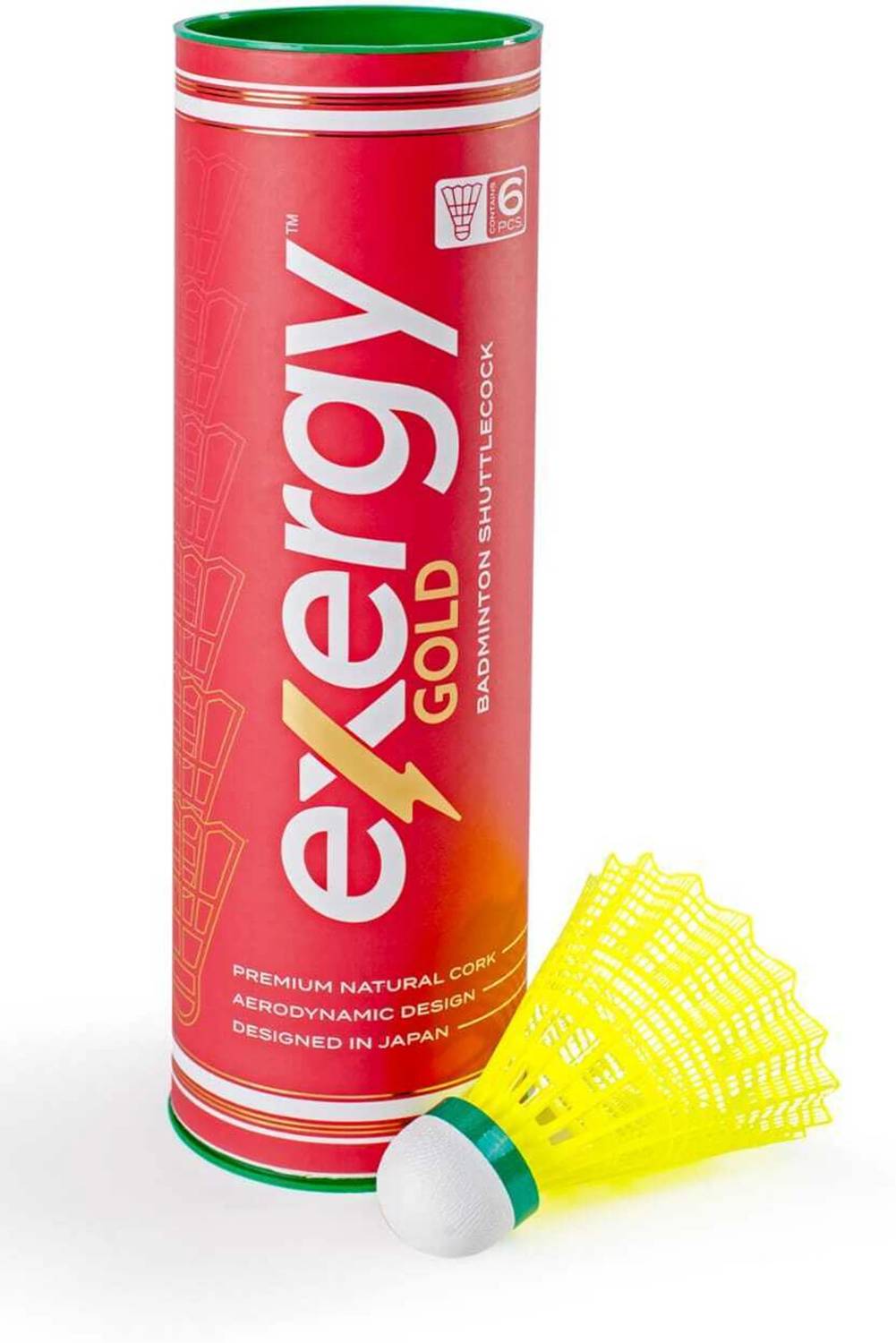Exergy Nylon Shuttle Yellow Pack of 6 - Image 4