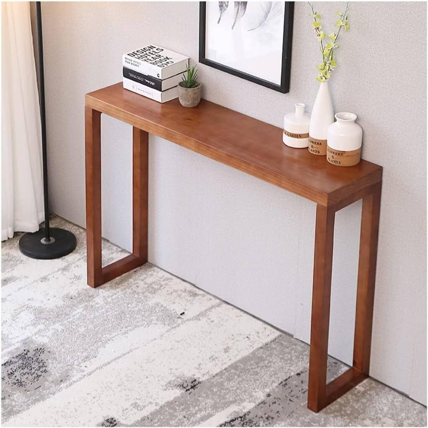 Craftware Sofa/TV Console Table, Top Storage Shelf, Traditional A