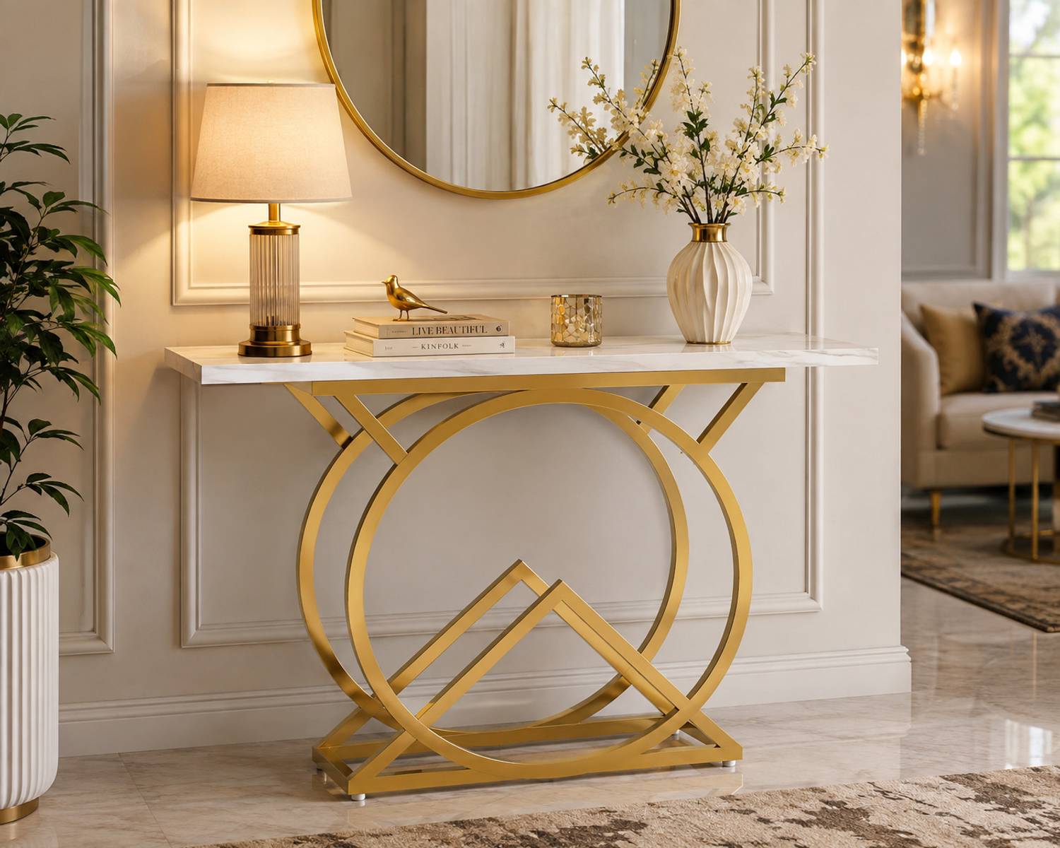 Anishwar Nordic style, Console Table, Hall Table, Living Room Table Metal Console Table