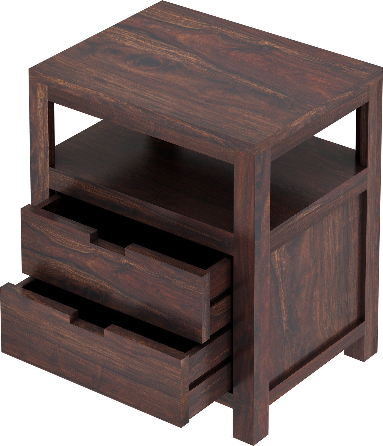 Image of Dreamydesks Solid Wood Bedside Table with Drawer for Bedroom Solid Wood Bedside Table