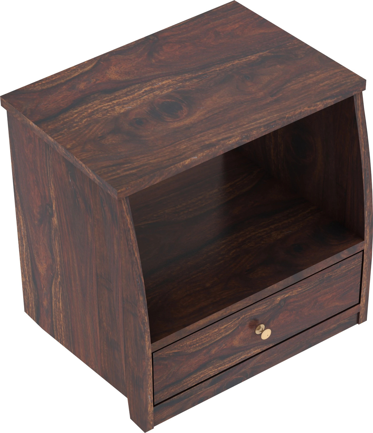 Image of Dreamydesks Solid Wood Bedside Table with Drawer for Bedroom Solid Wood Bedside Table