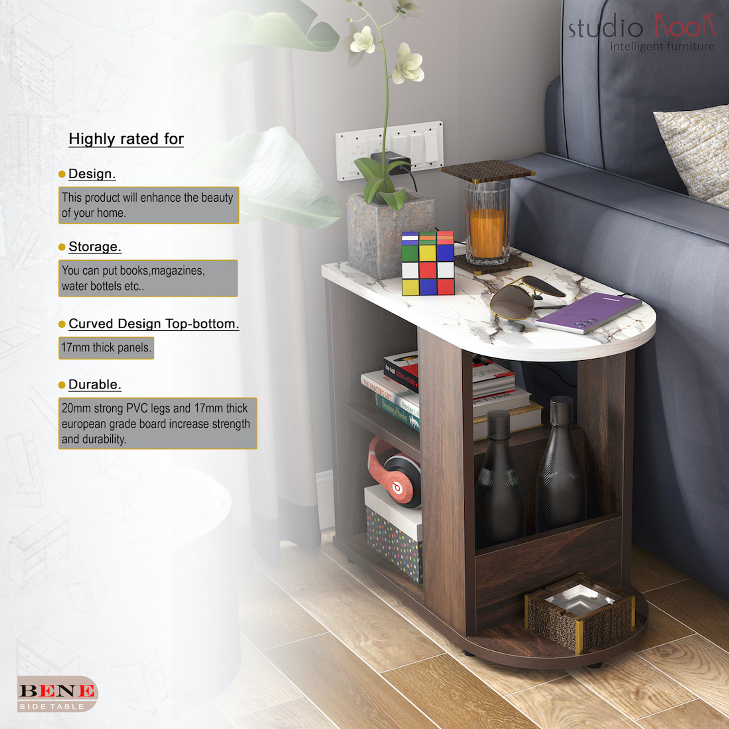 Image of Studio Kook Bene Engineered Wood Side Table