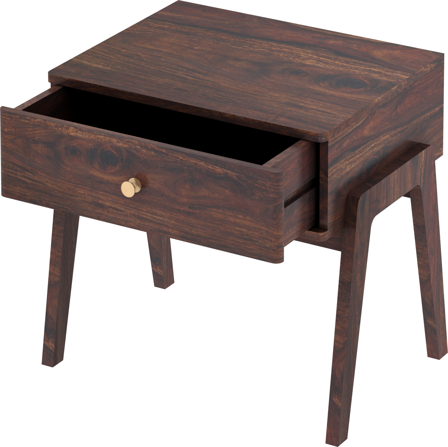 Image of Dreamydesks Solid Wood Bedside Table with Drawer for Bedroom Solid Wood Bedside Table