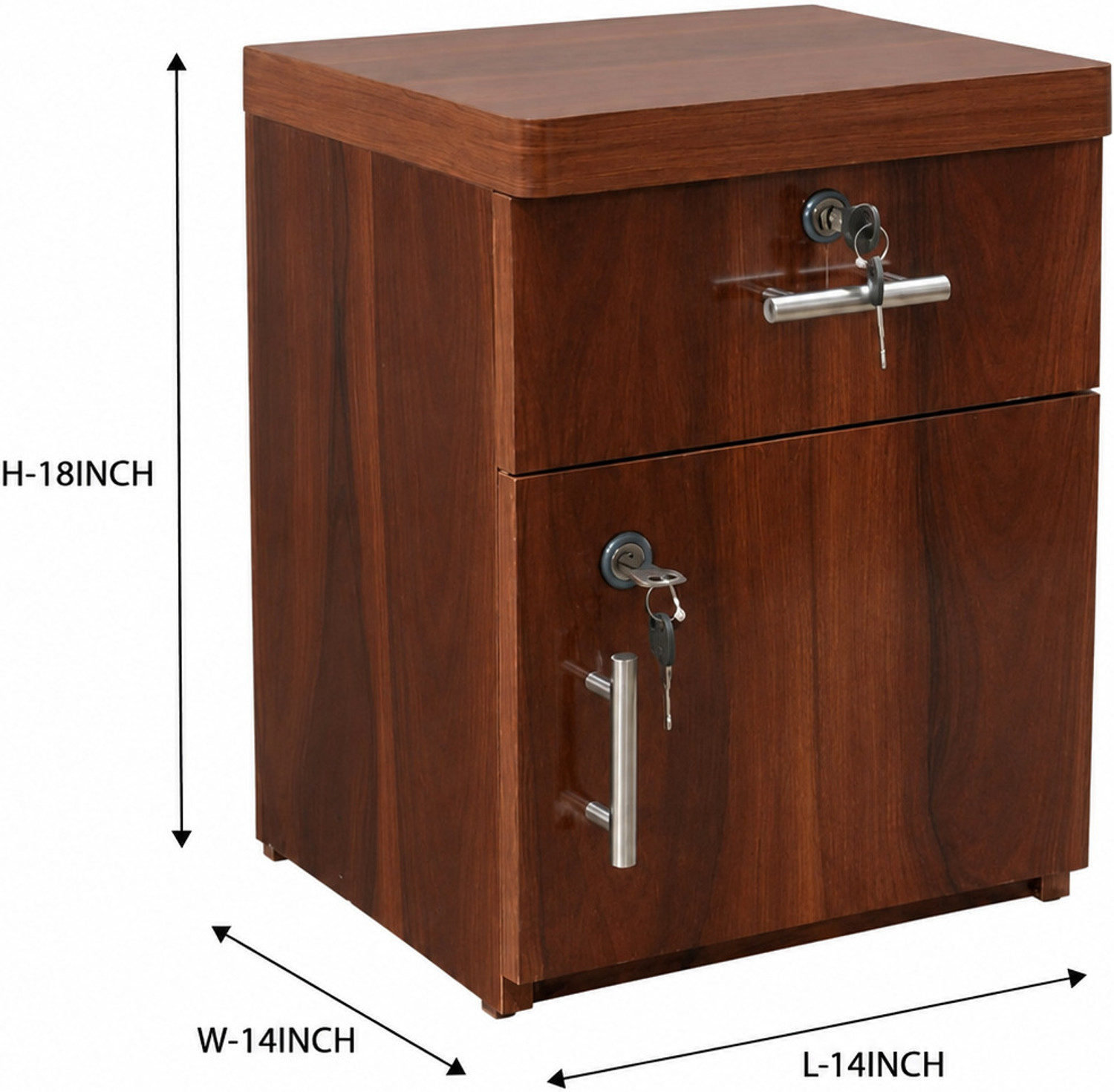 Image of MAHAKAL FURNITURE Engineered Wood Bedside Table