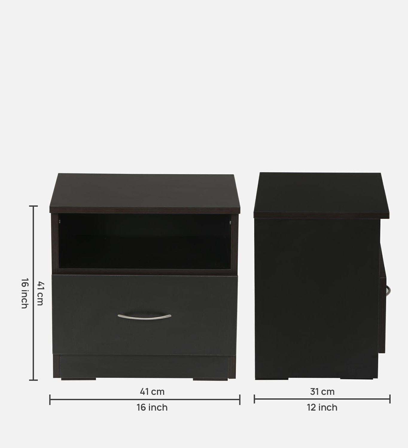 Image of Mintwud from Pepperfry Kuruma Bedside Table /End Table For Bedroom /Living Room Engineered Wood Bedside Table
