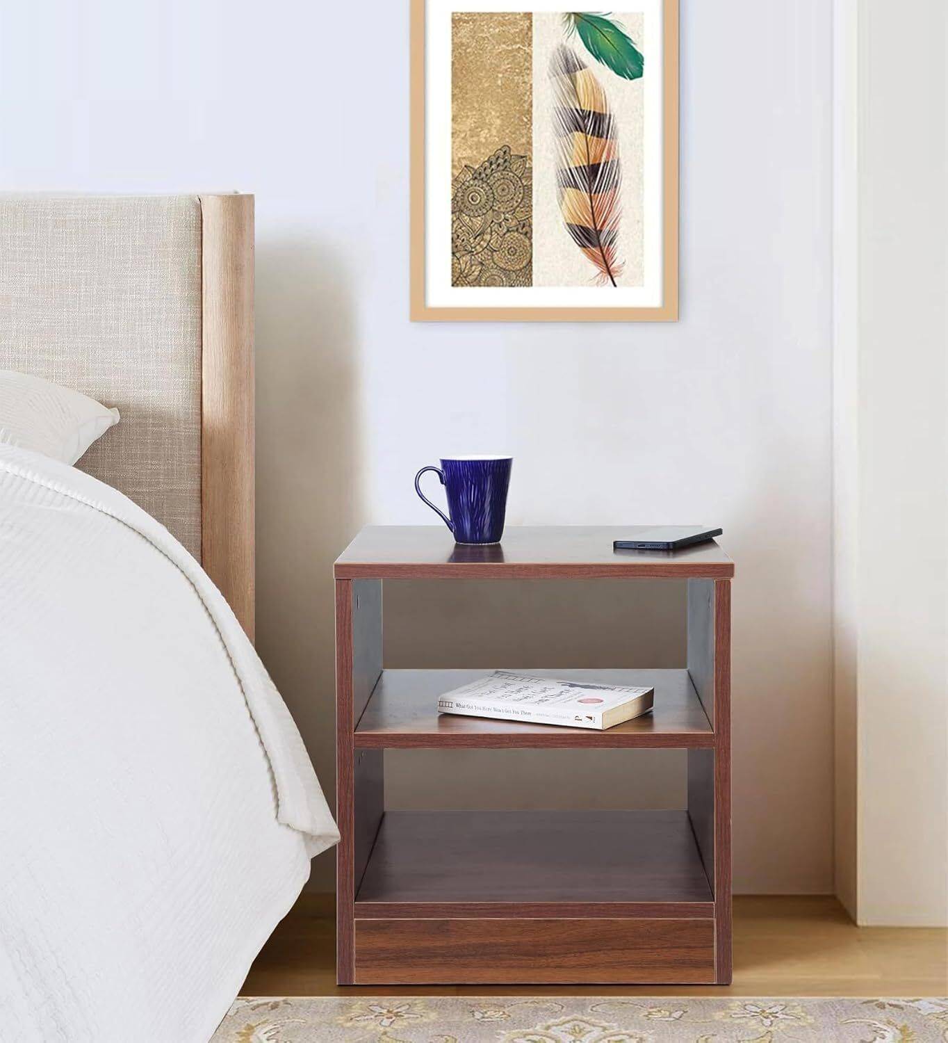 Mintwud from Pepperfry Multipurpose Wooden Nightstand/End/Beside/
