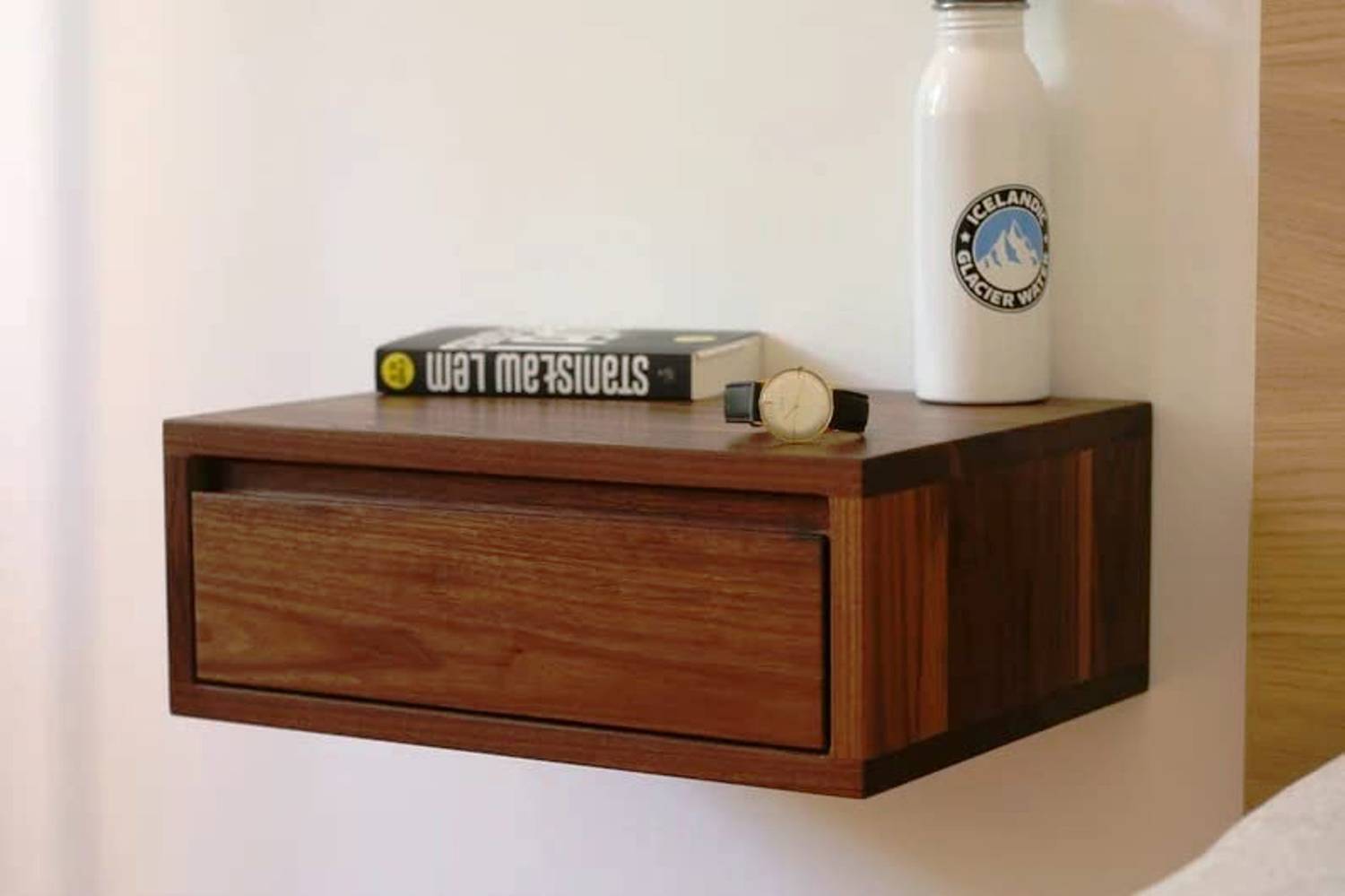 GOKUL ARTS Modern Bed Side Table Solid Wood Bedside Table Side