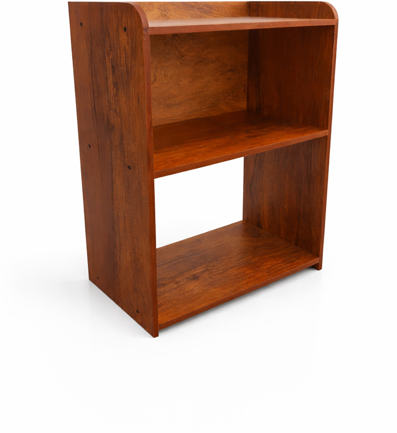 Image of SHILAT ENTERPRISES Premium MDF Multipurpose Rack Brown Marble Finish 3 Tier Storage Organizer Solid Wood Bedside Table